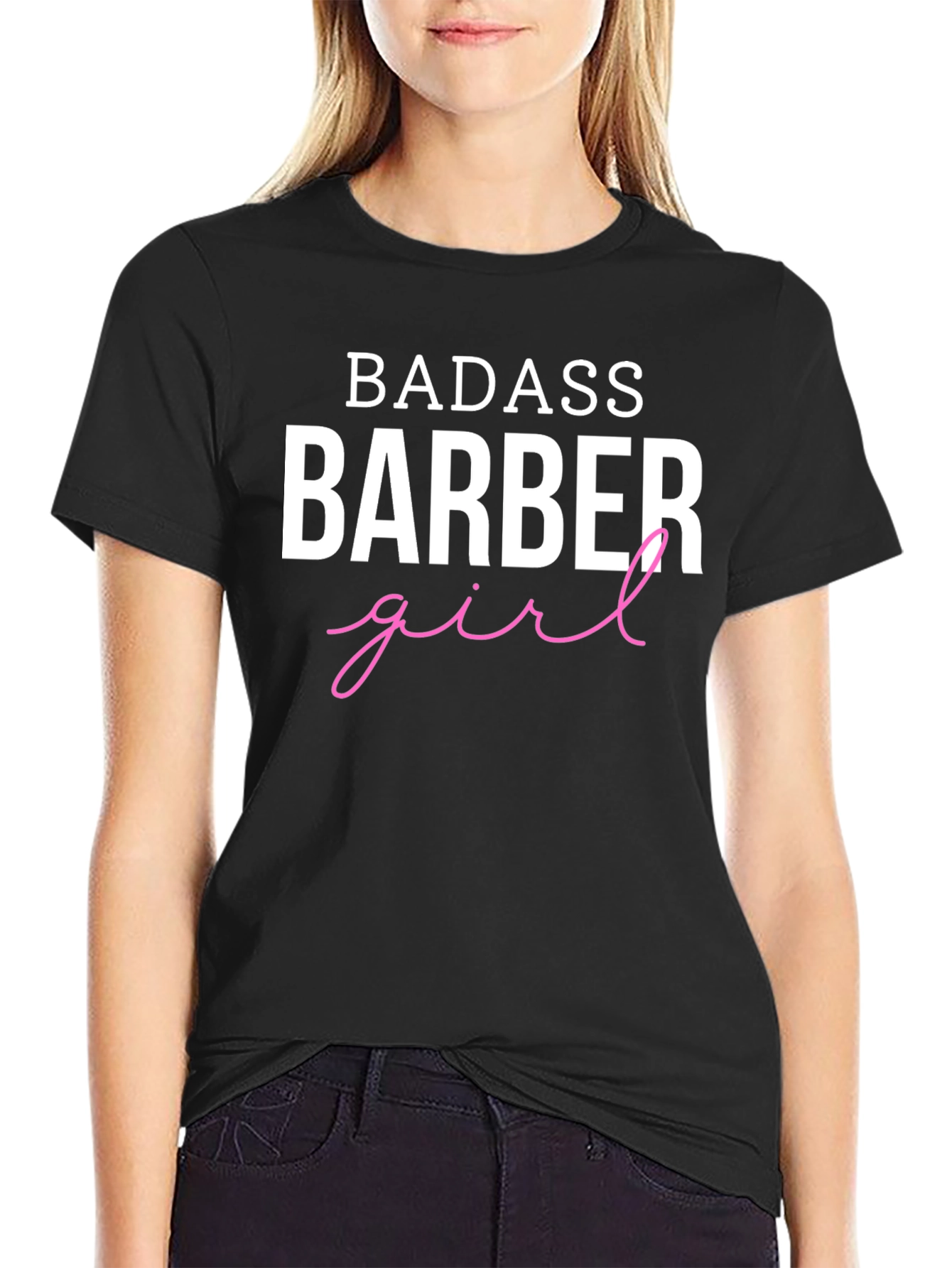 Badass Barber Girl Graphic Tee