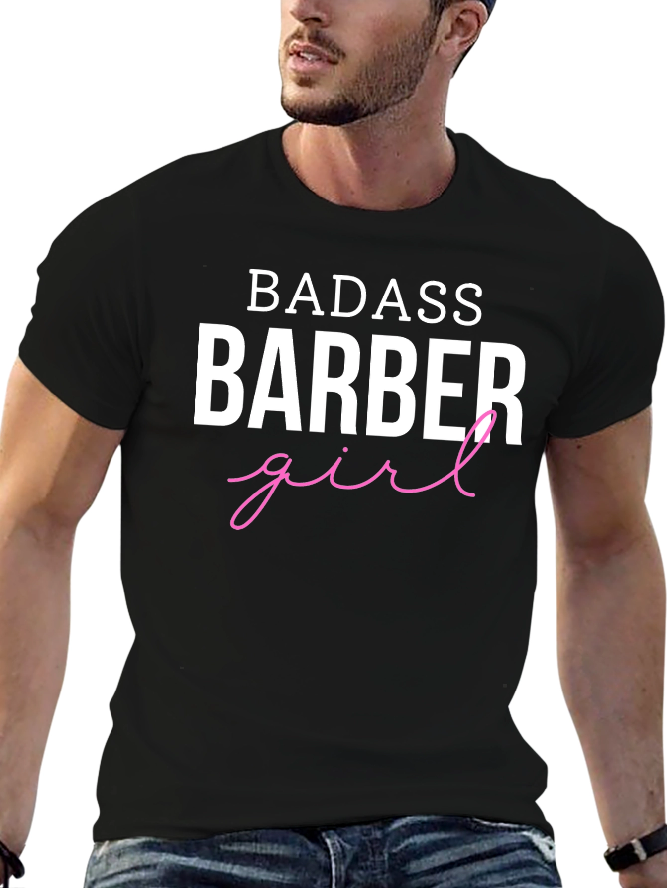 Badass Barber Girl Graphic Tee