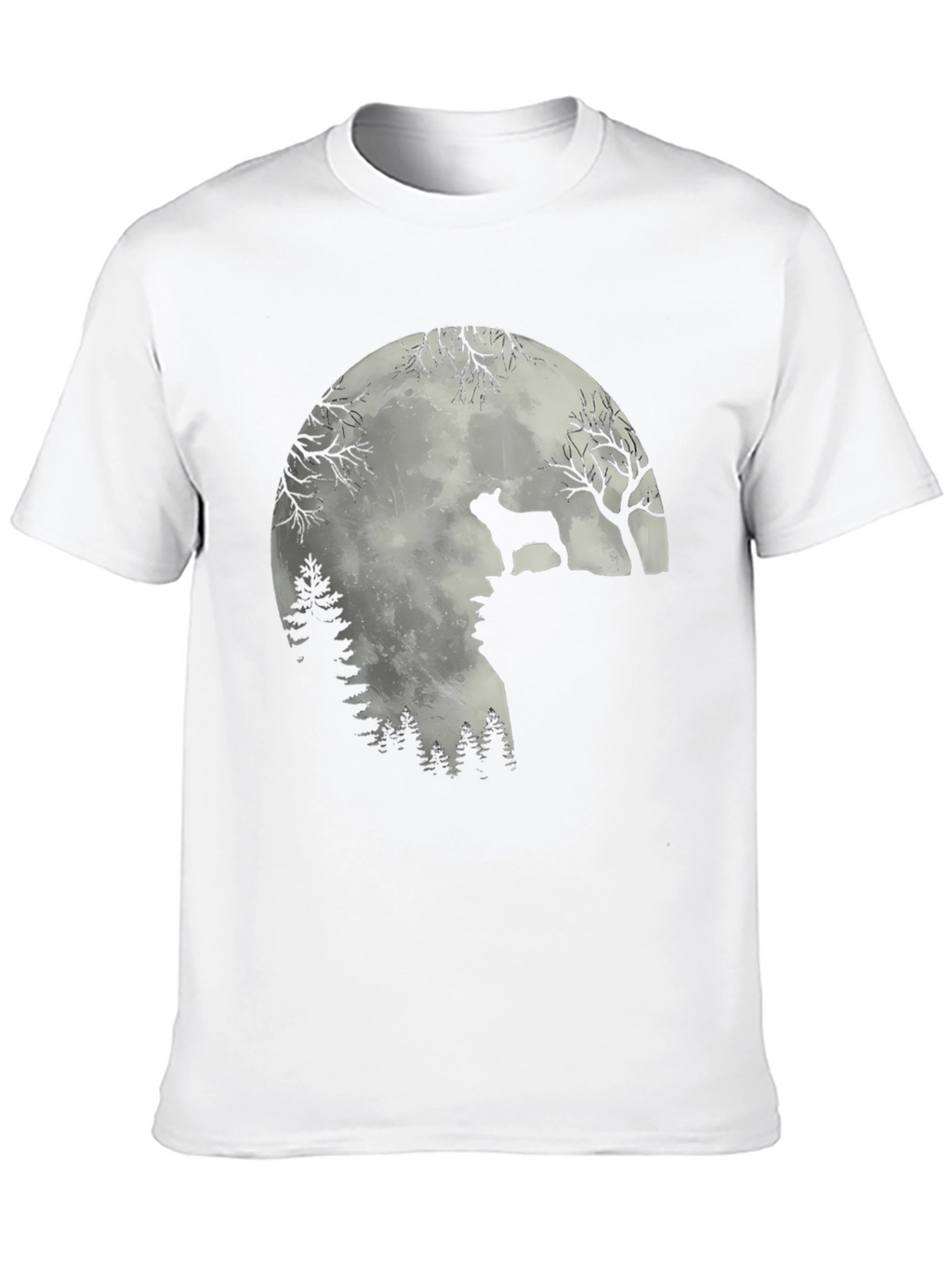 Dog Silhouette Moon T-Shirt