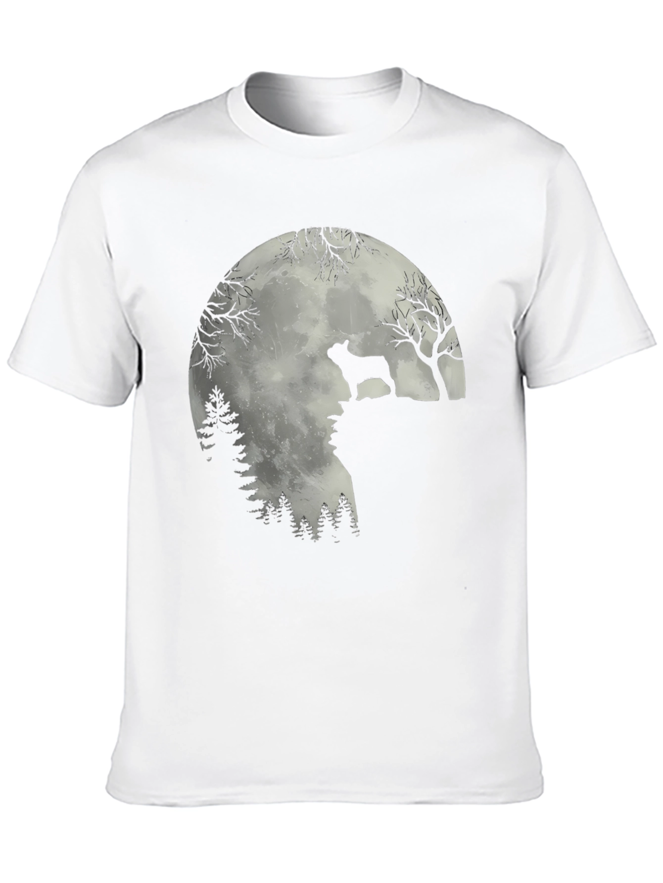 Dog Silhouette Moon T-Shirt
