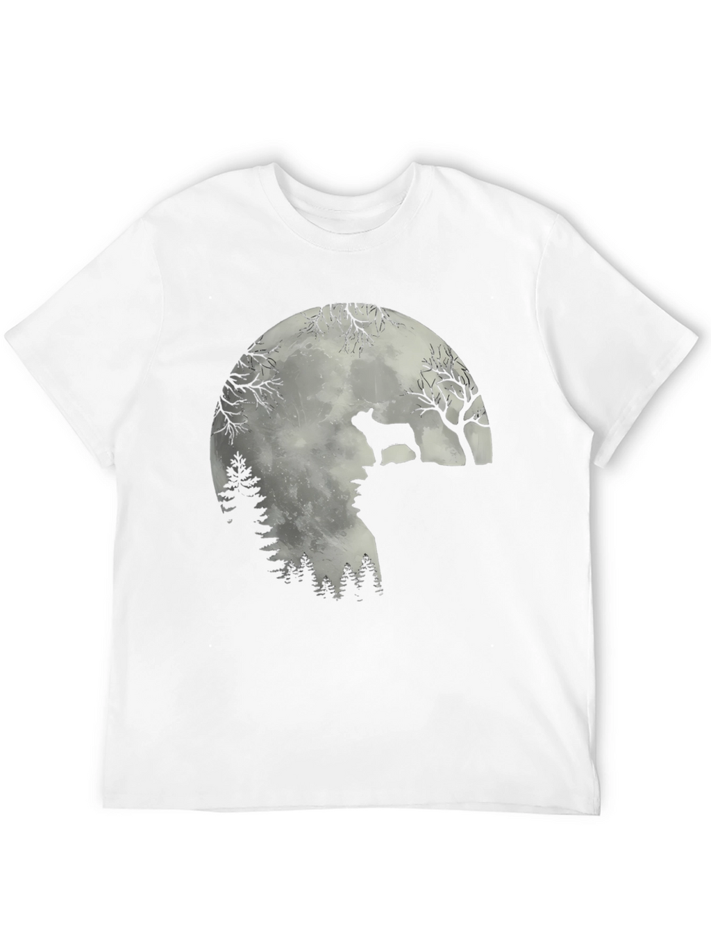 Dog Silhouette Moon T-Shirt