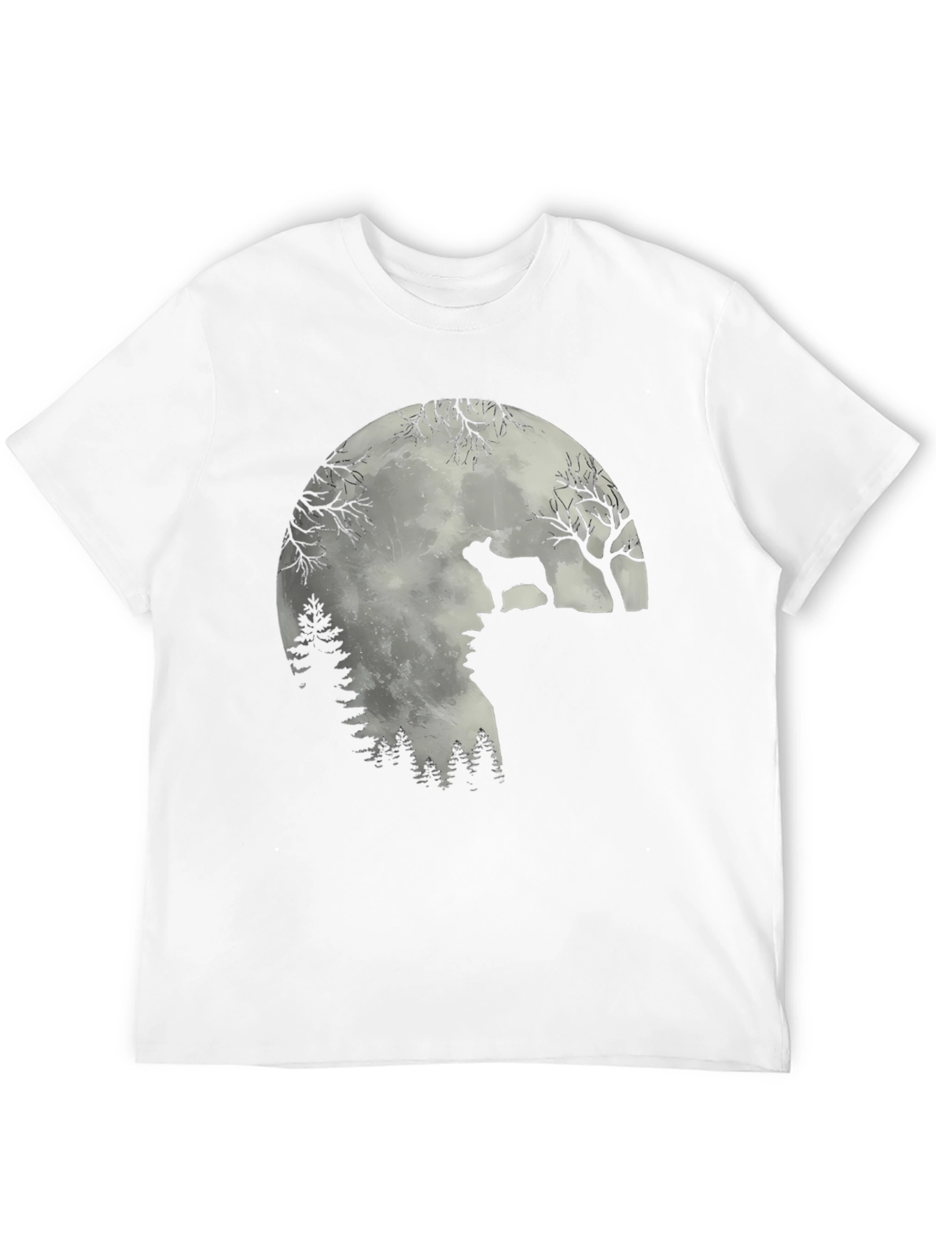 Dog Silhouette Moon T-Shirt