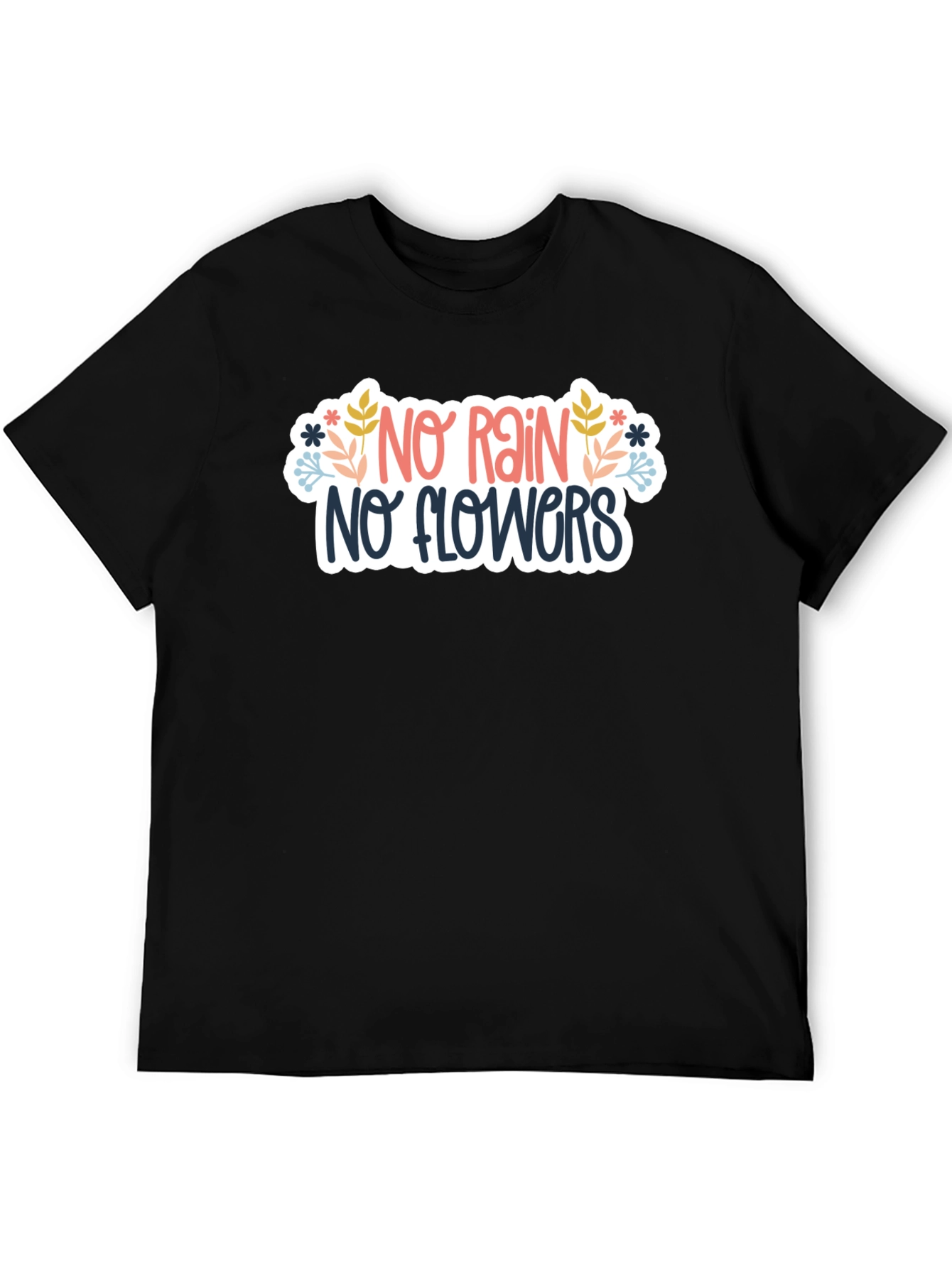 No Rain No Flowers Graphic Tee - Black
