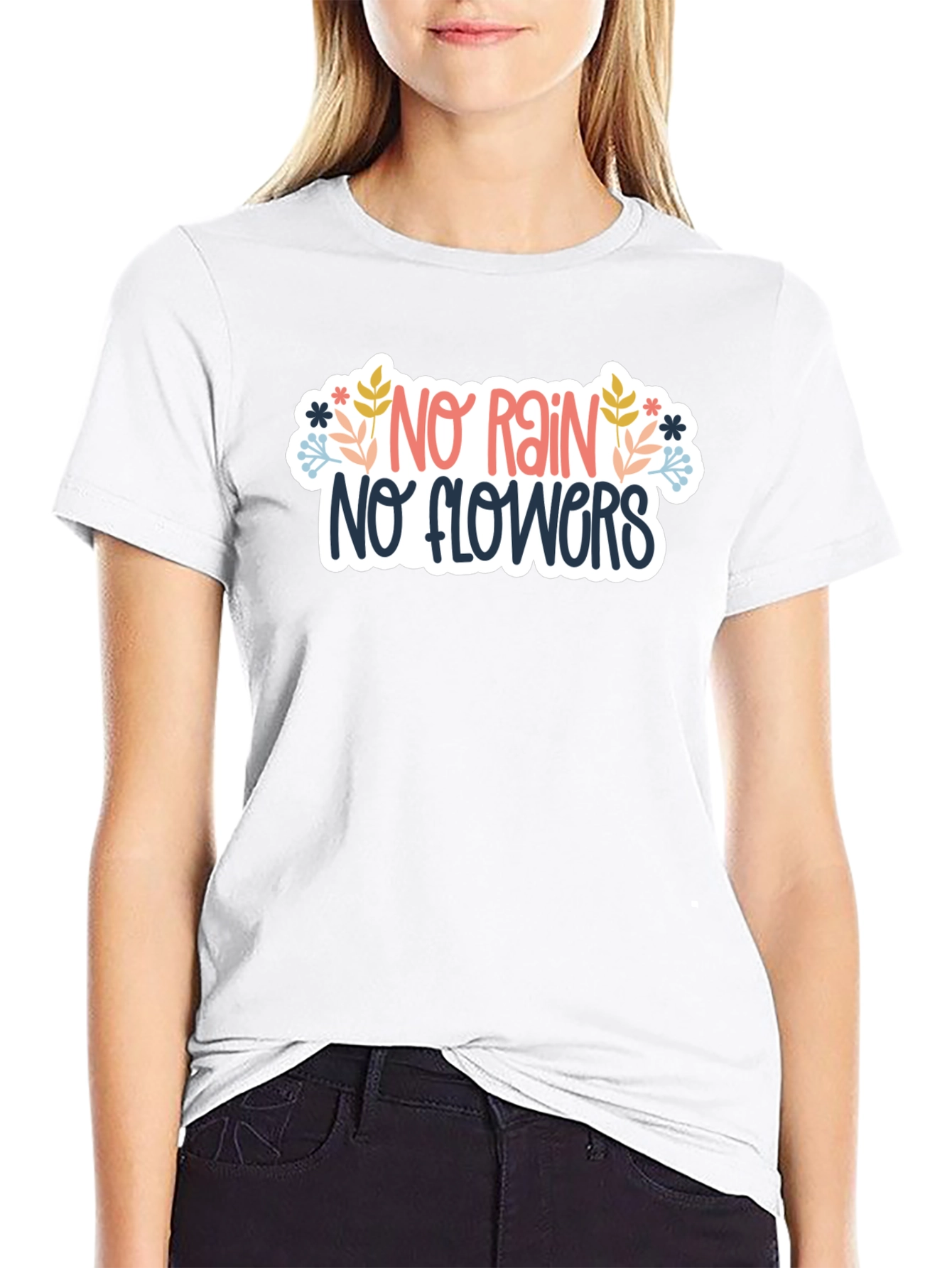 No Rain No Flowers Graphic Tee - Black