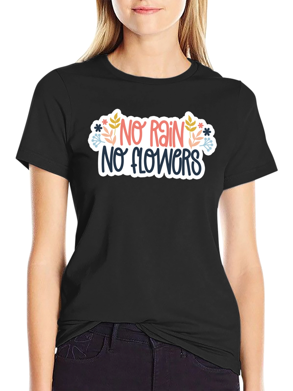 No Rain No Flowers Graphic Tee - Black