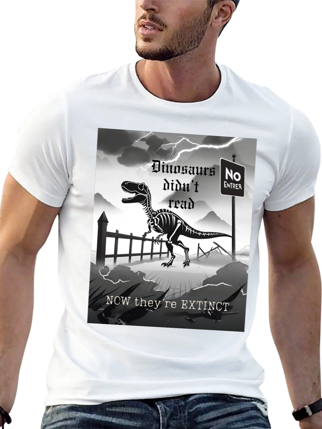 Dinosaur Extinction T-Shirt - Read or Die!