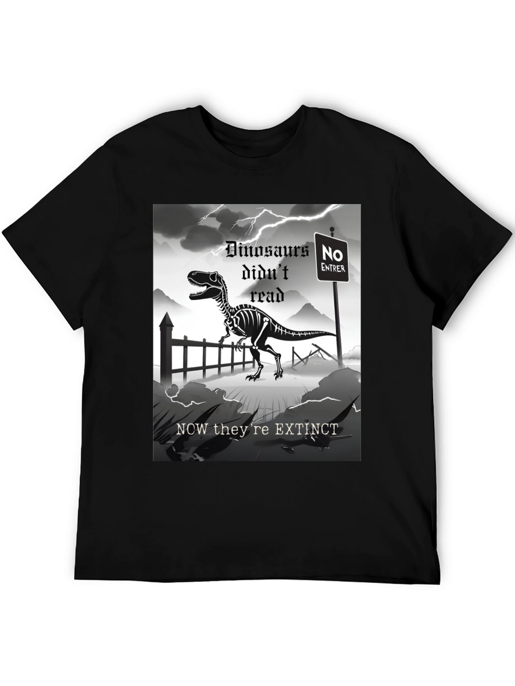 Dinosaur Extinction T-Shirt - Read or Die!