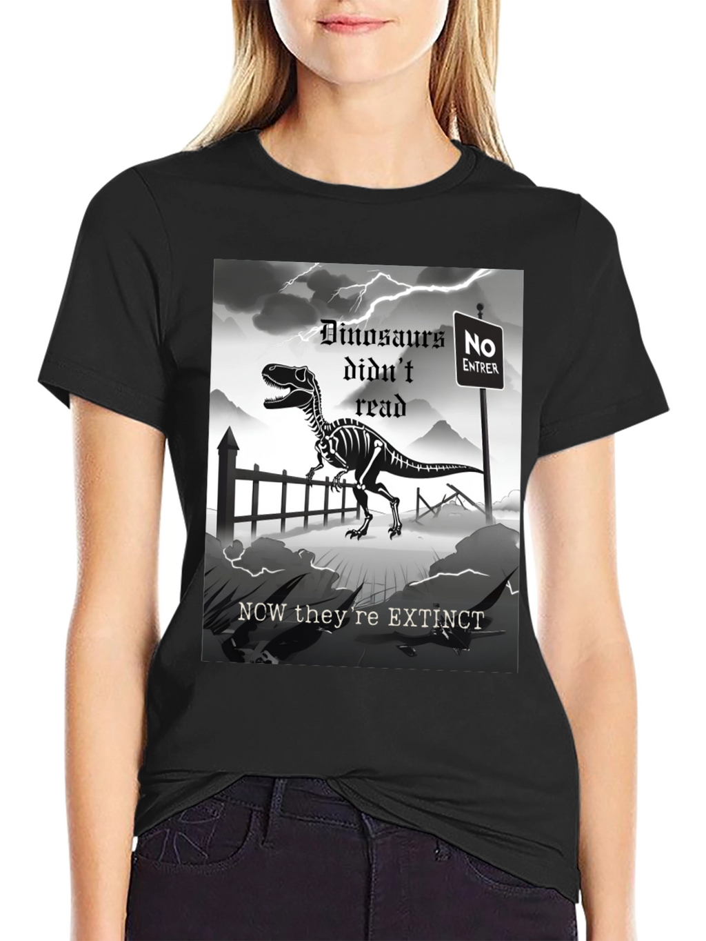 Dinosaur Extinction T-Shirt - Read or Die!