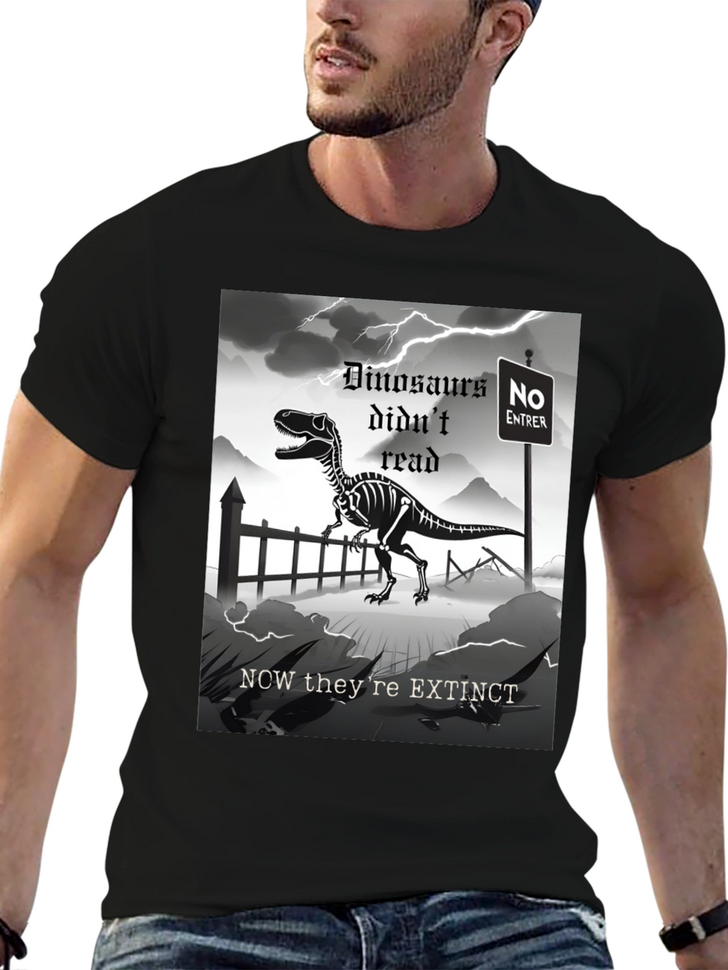 Dinosaur Extinction T-Shirt - Read or Die!