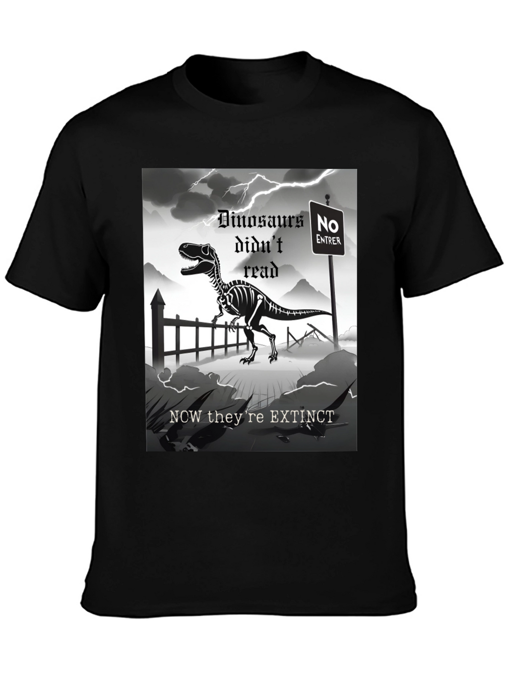 Dinosaur Extinction T-Shirt - Read or Die!