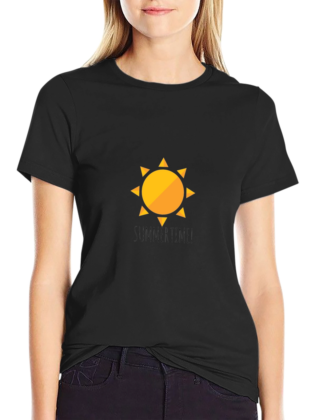 SummerTime Sun Graphic Black T-Shirt