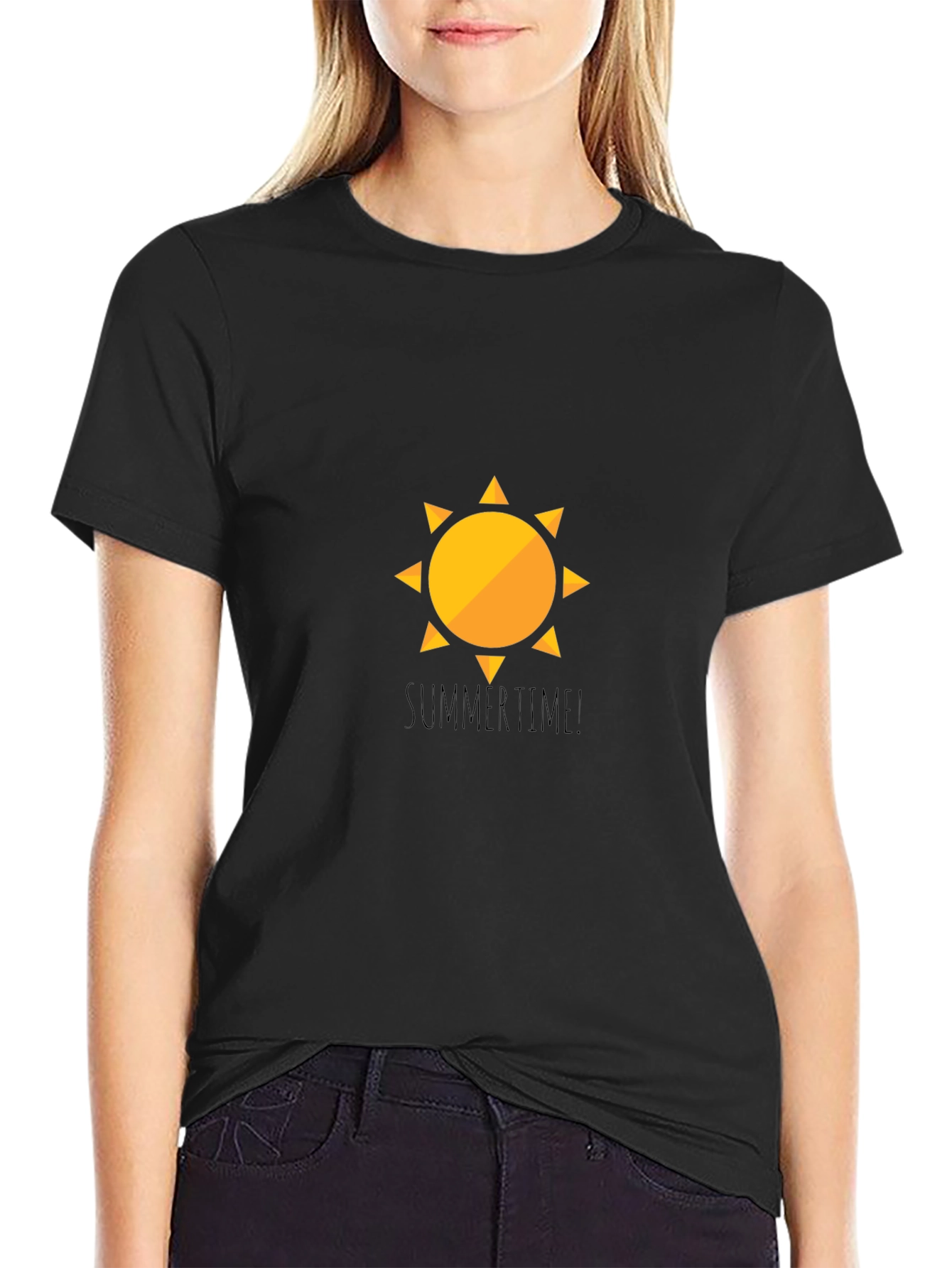 SummerTime Sun Graphic Black T-Shirt