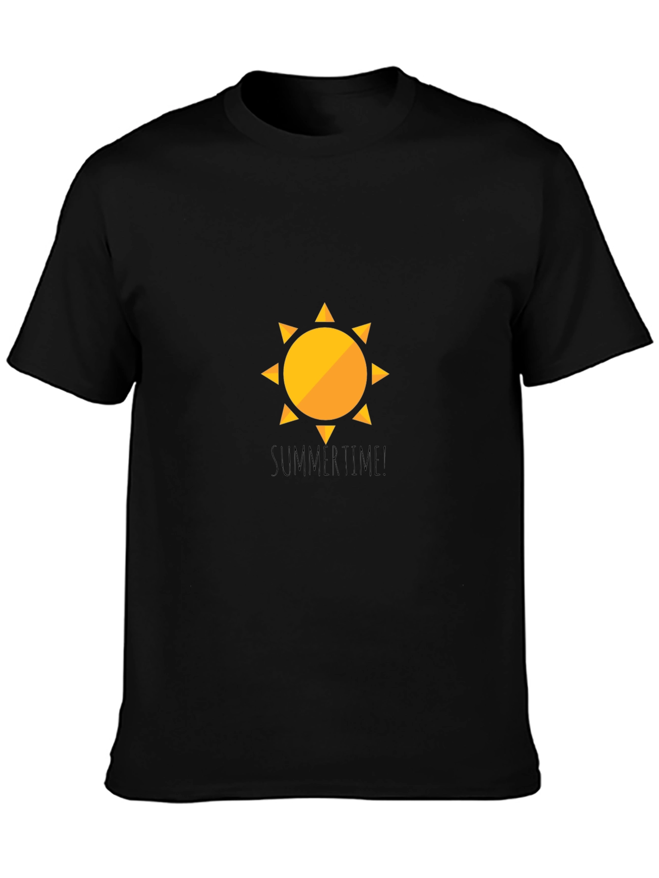 SummerTime Sun Graphic Black T-Shirt
