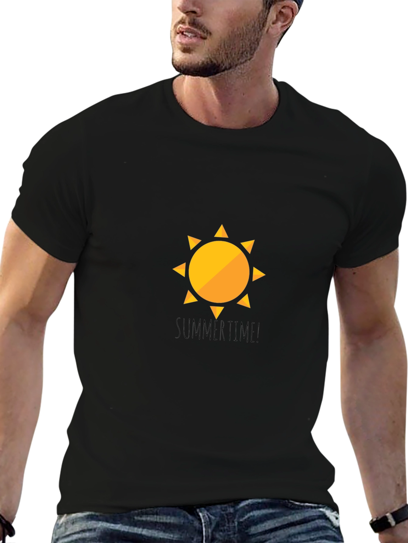 SummerTime Sun Graphic Black T-Shirt