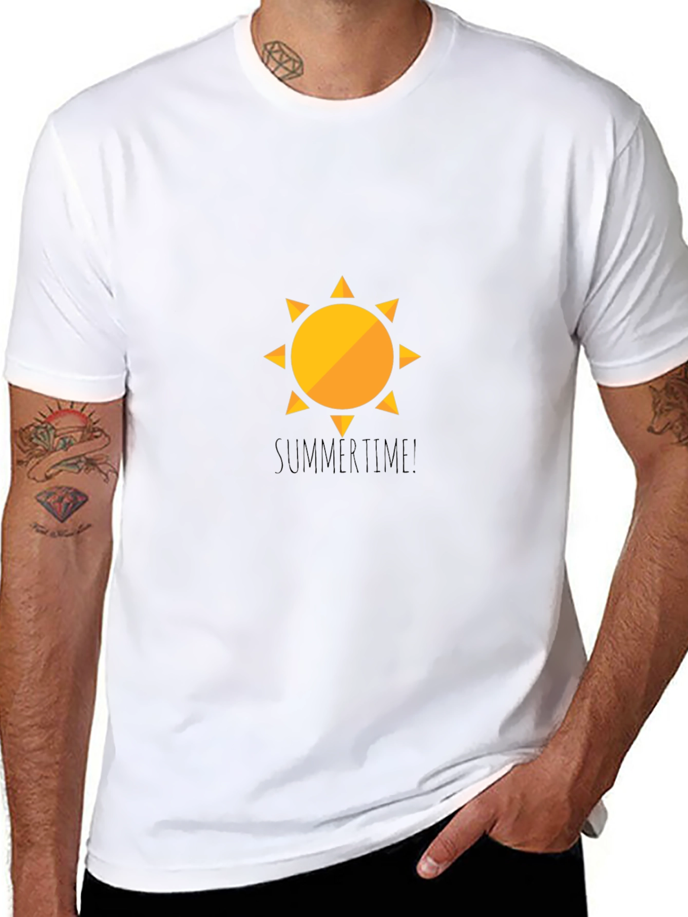 SummerTime Sun Graphic Black T-Shirt