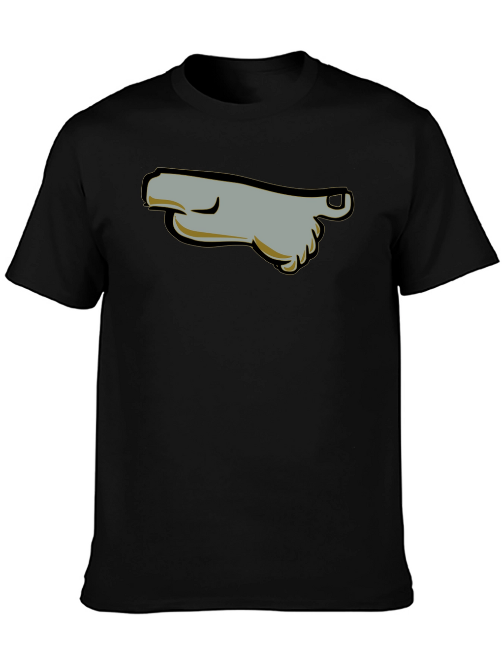 Cartoon Foot T-Shirt - Black Graphic Tee