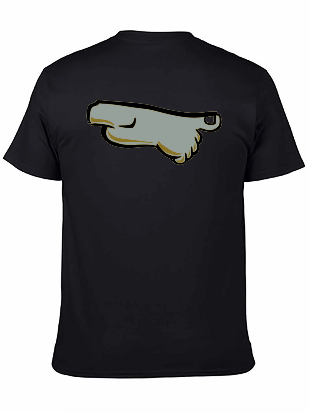 Cartoon Foot T-Shirt - Black Graphic Tee