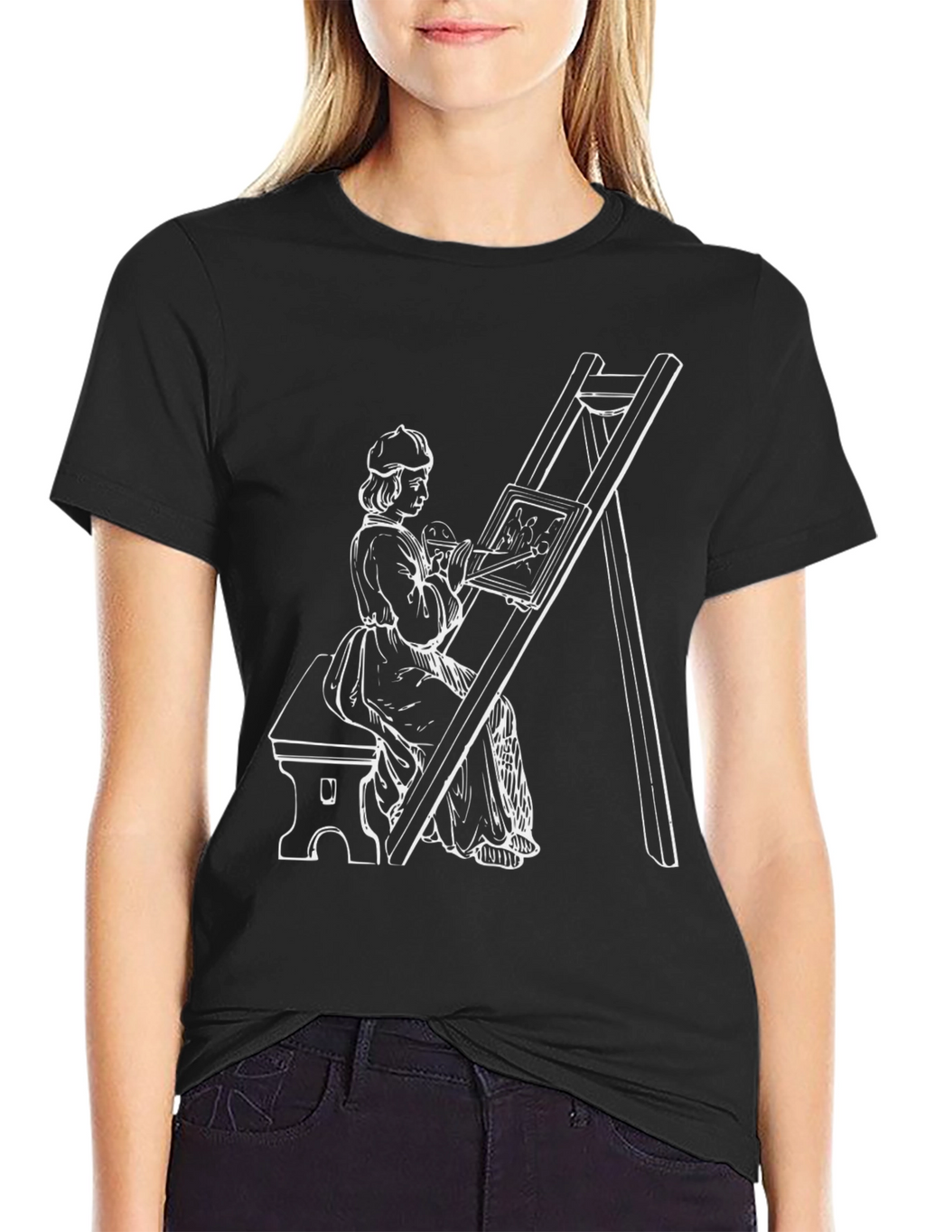 Artist at Easel Graphic T-Shirt
