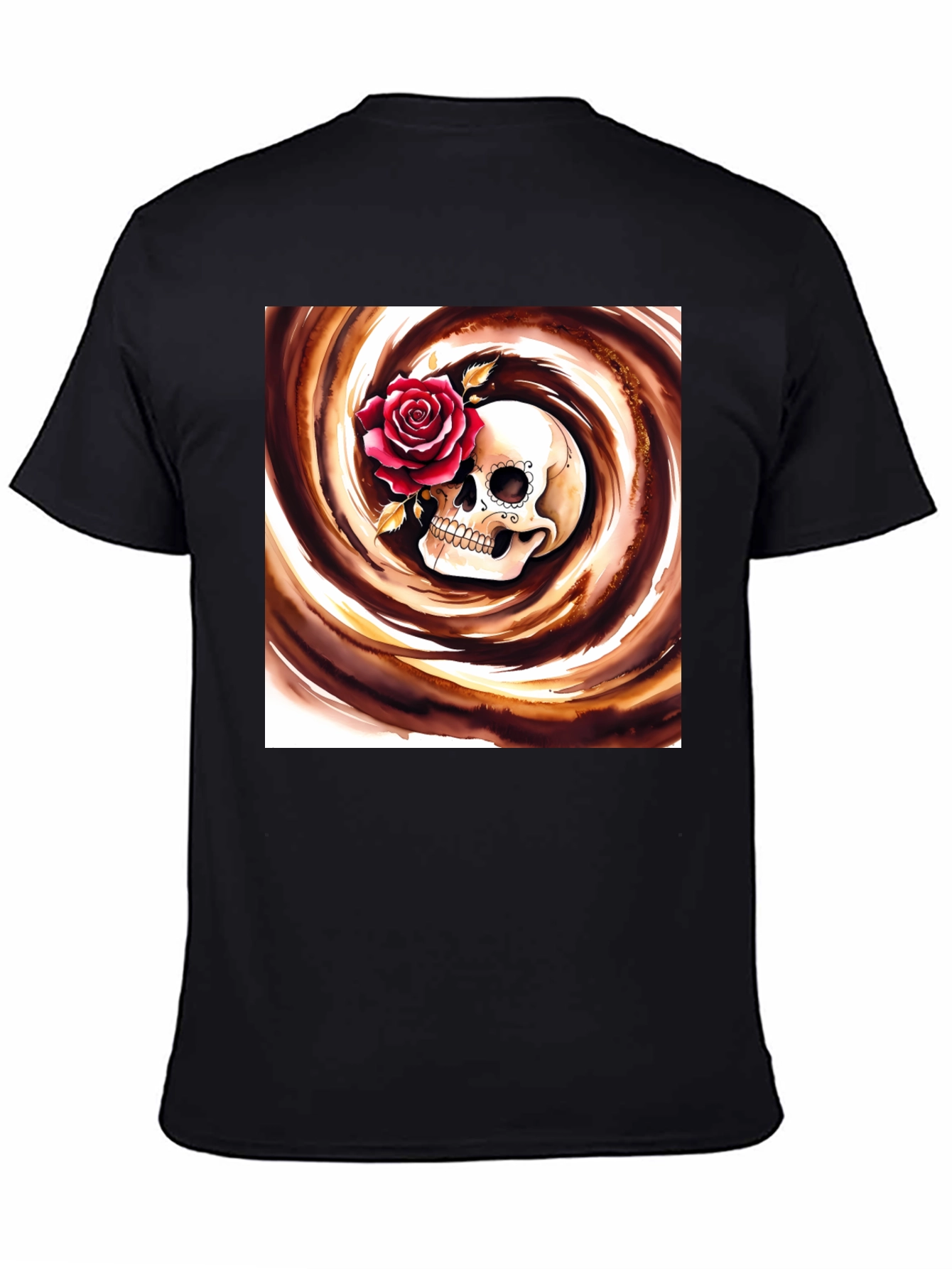 Skull & Rose Graphic Tee - Stylish Unisex T-Shirt