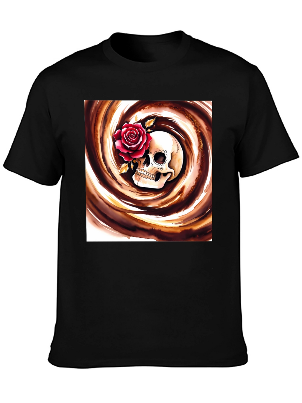Skull & Rose Graphic Tee - Stylish Unisex T-Shirt
