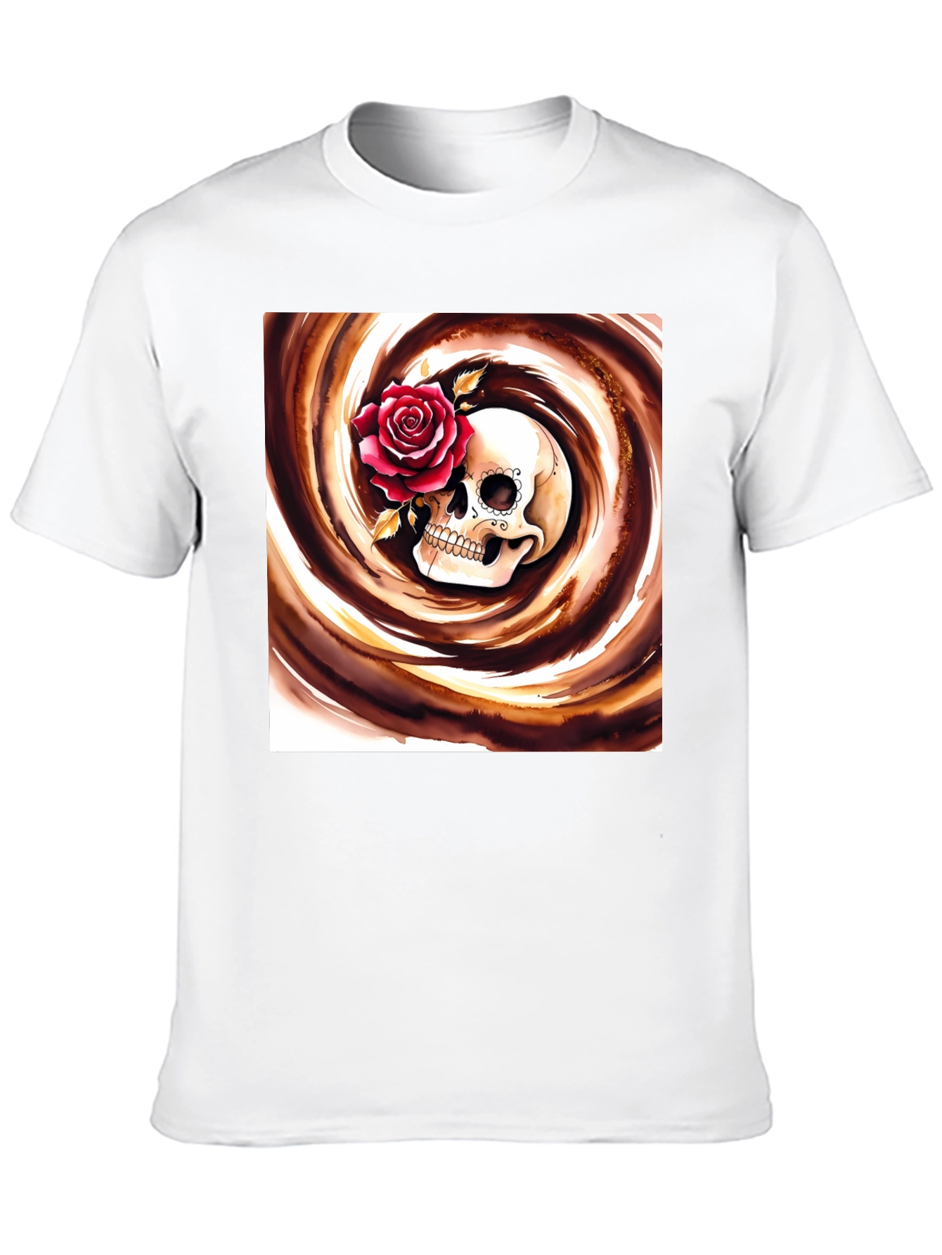 Skull & Rose Graphic Tee - Stylish Unisex T-Shirt