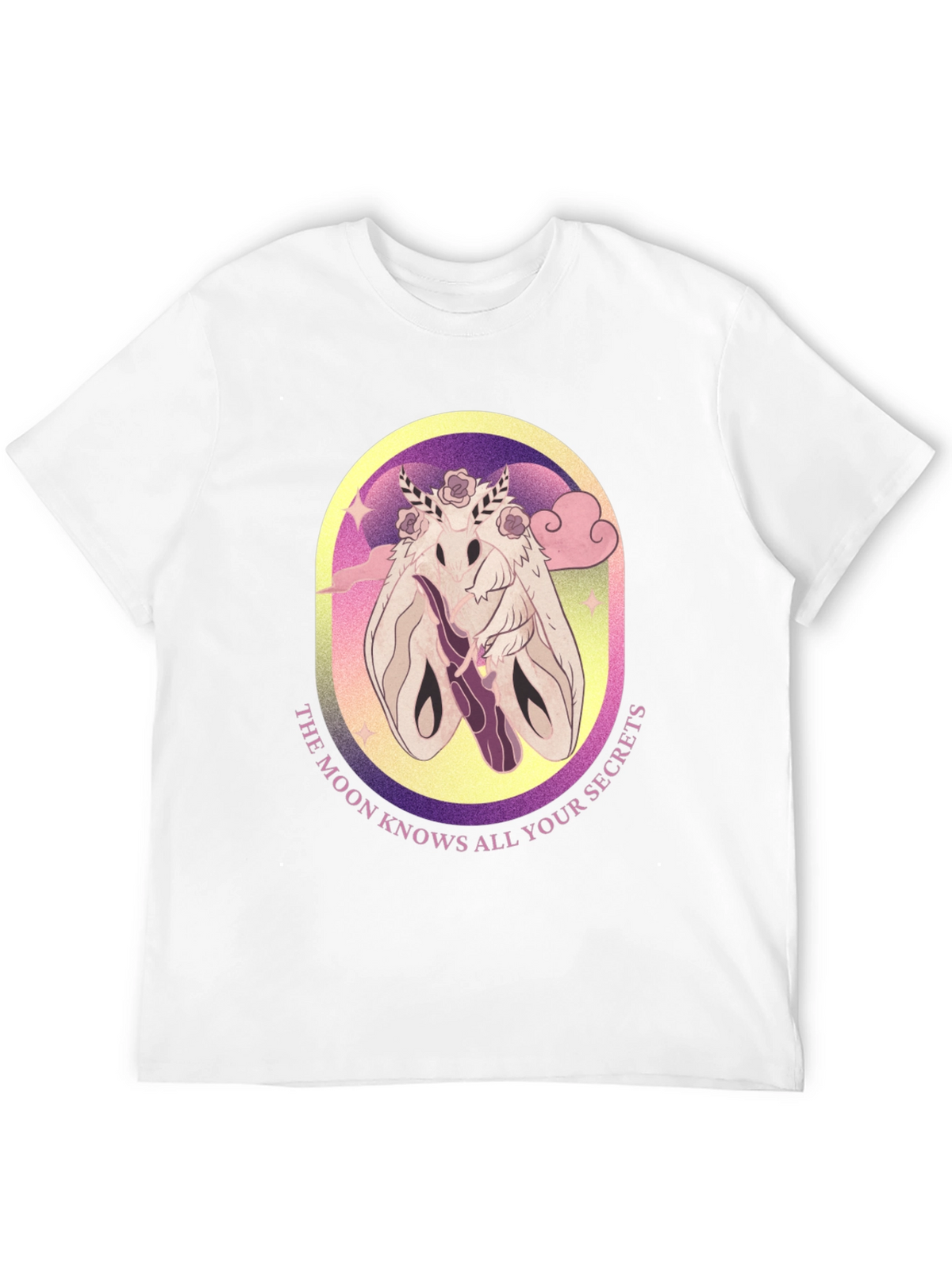 Moth Secrets Graphic Tee - Unique Design Comfortable Fit