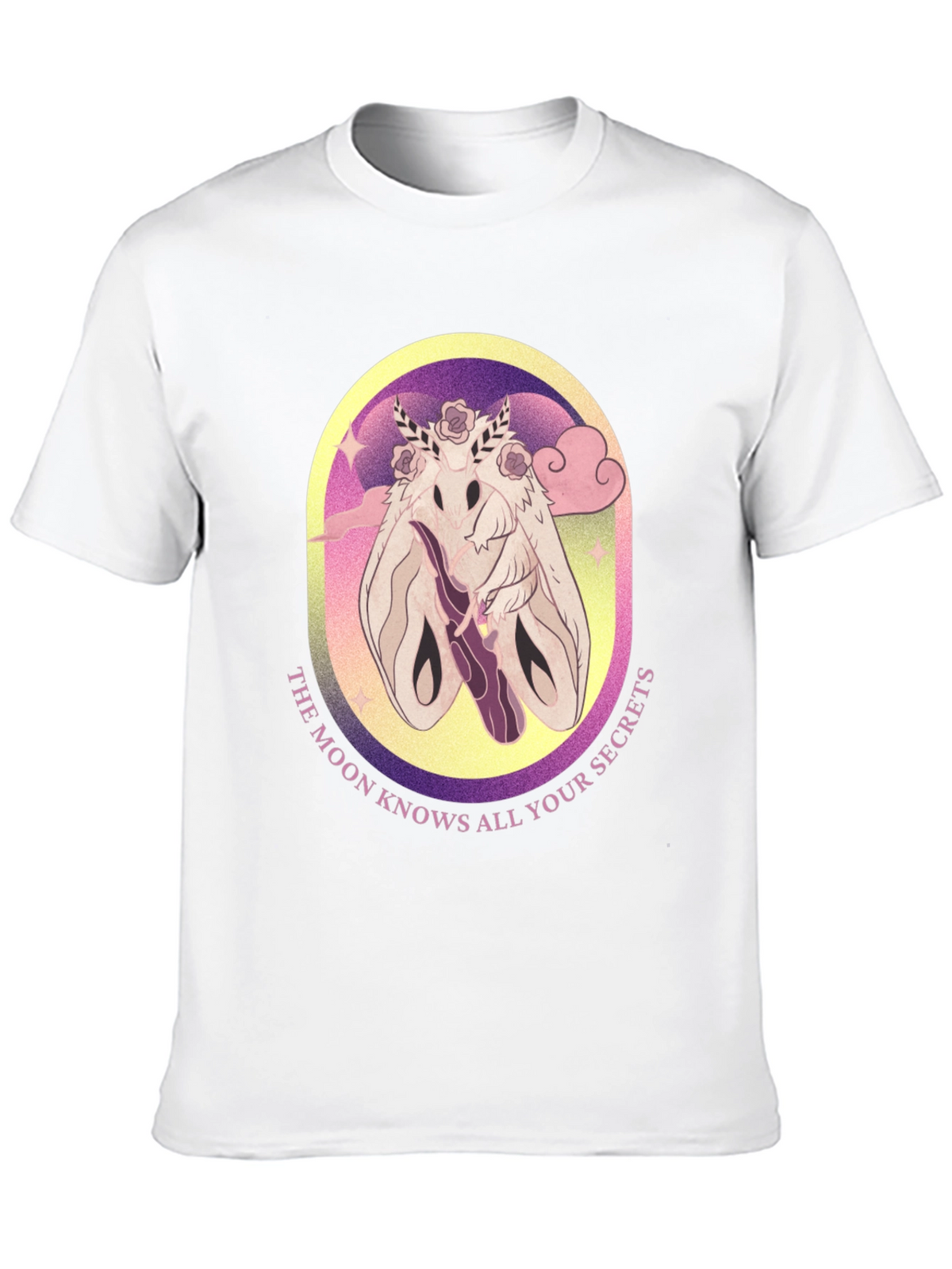 Moth Secrets Graphic Tee - Unique Design Comfortable Fit