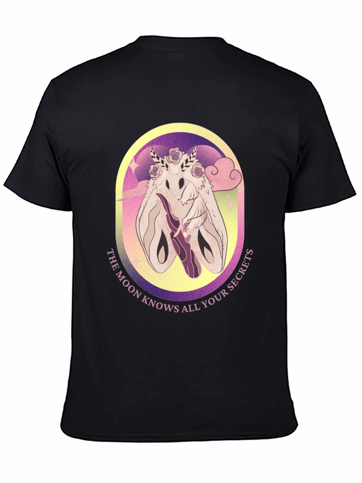 Moth Secrets Graphic Tee - Unique Design Comfortable Fit