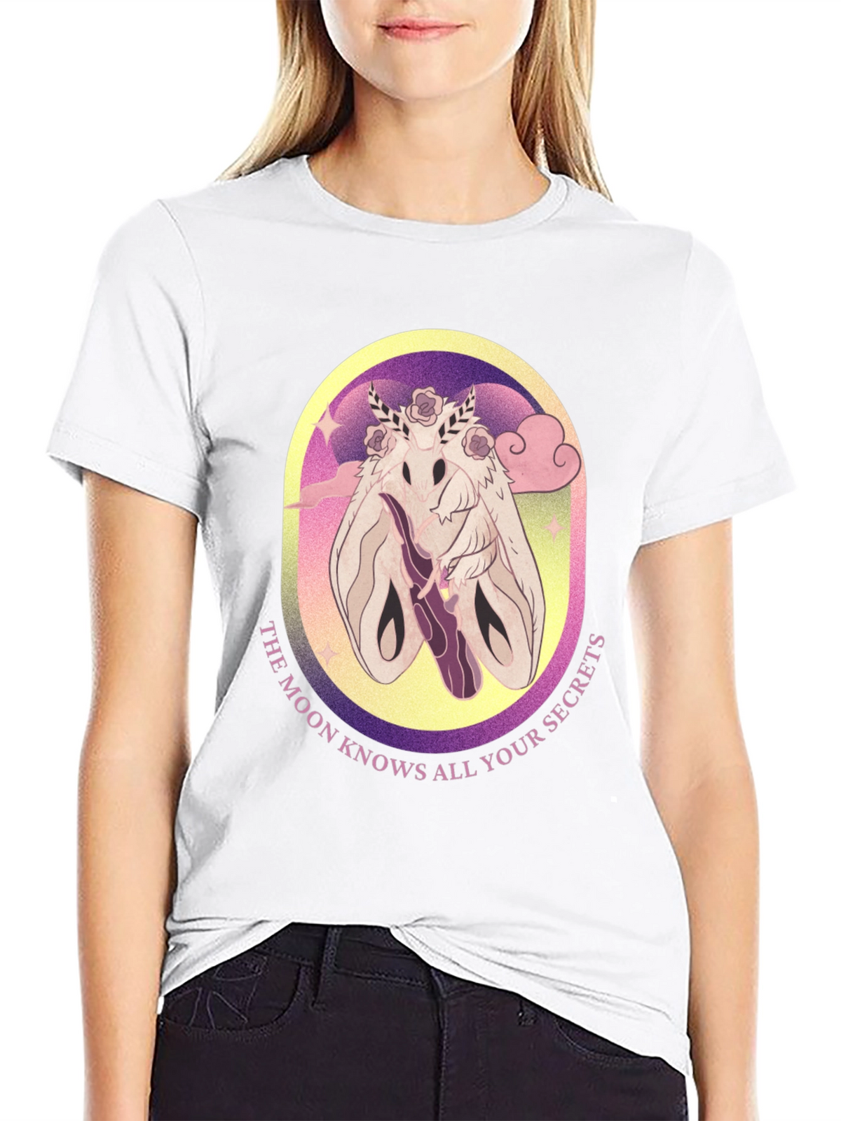 Moth Secrets Graphic Tee - Unique Design Comfortable Fit