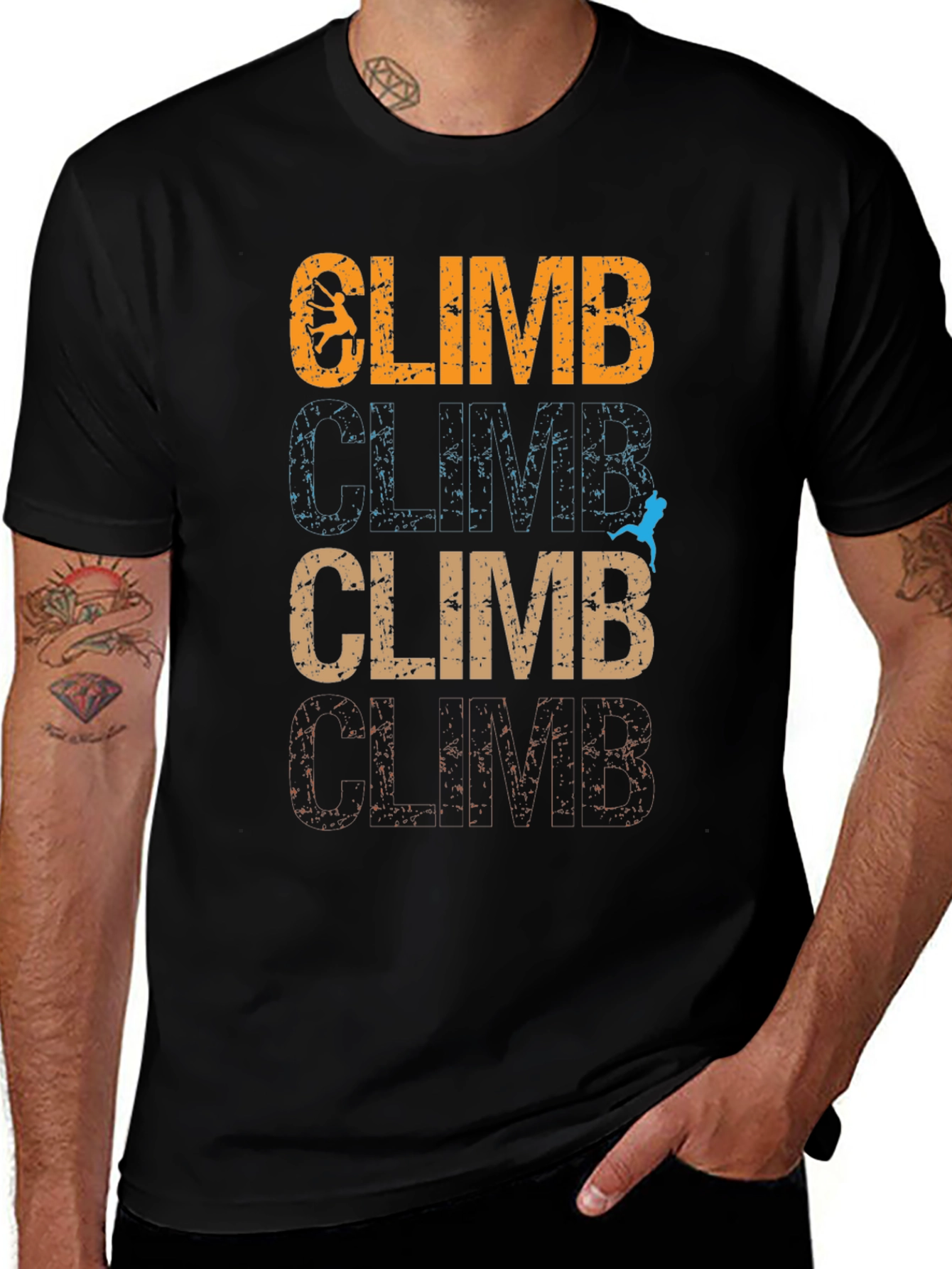 Climb Graphic Tee - Vintage Style Climbing Shirt