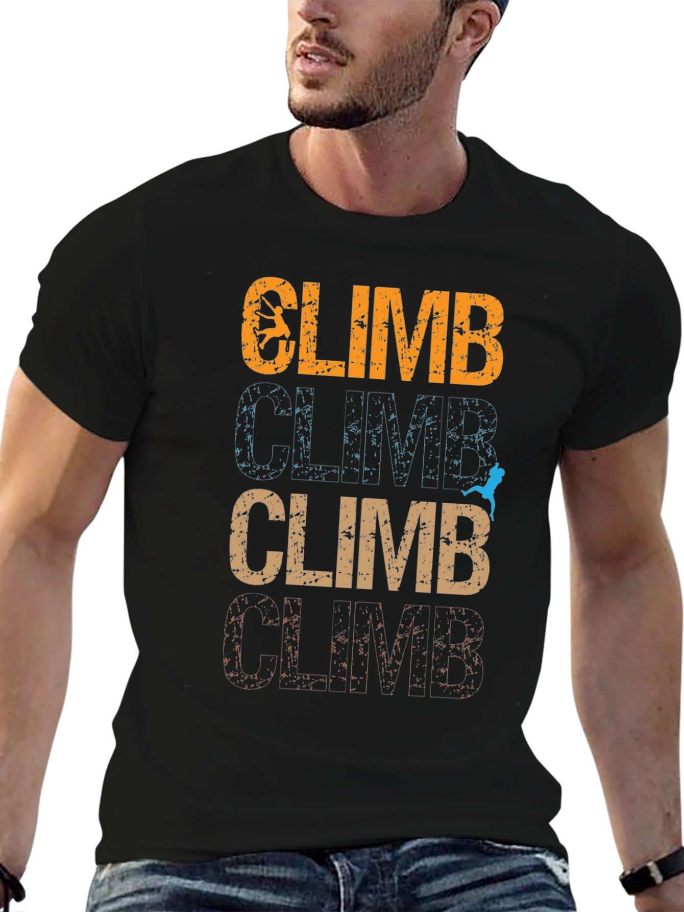 Climb Graphic Tee - Vintage Style Climbing Shirt