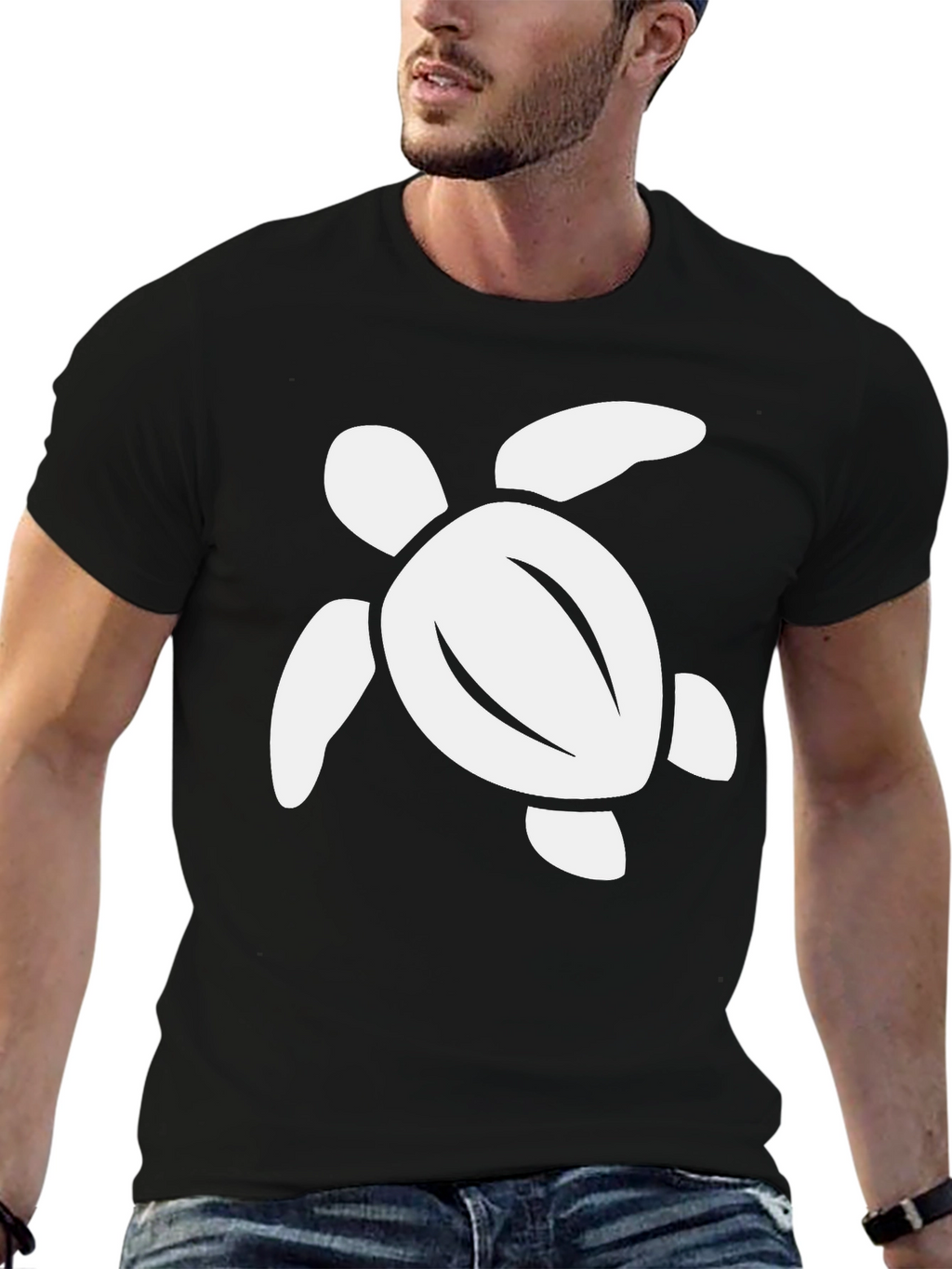 Turtle Graphic Tee - Soft Cotton Black T-Shirt