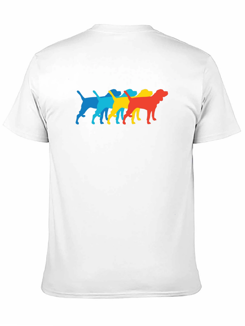 Retro Dog Breed Graphic Print Crew Neck T-Shirt