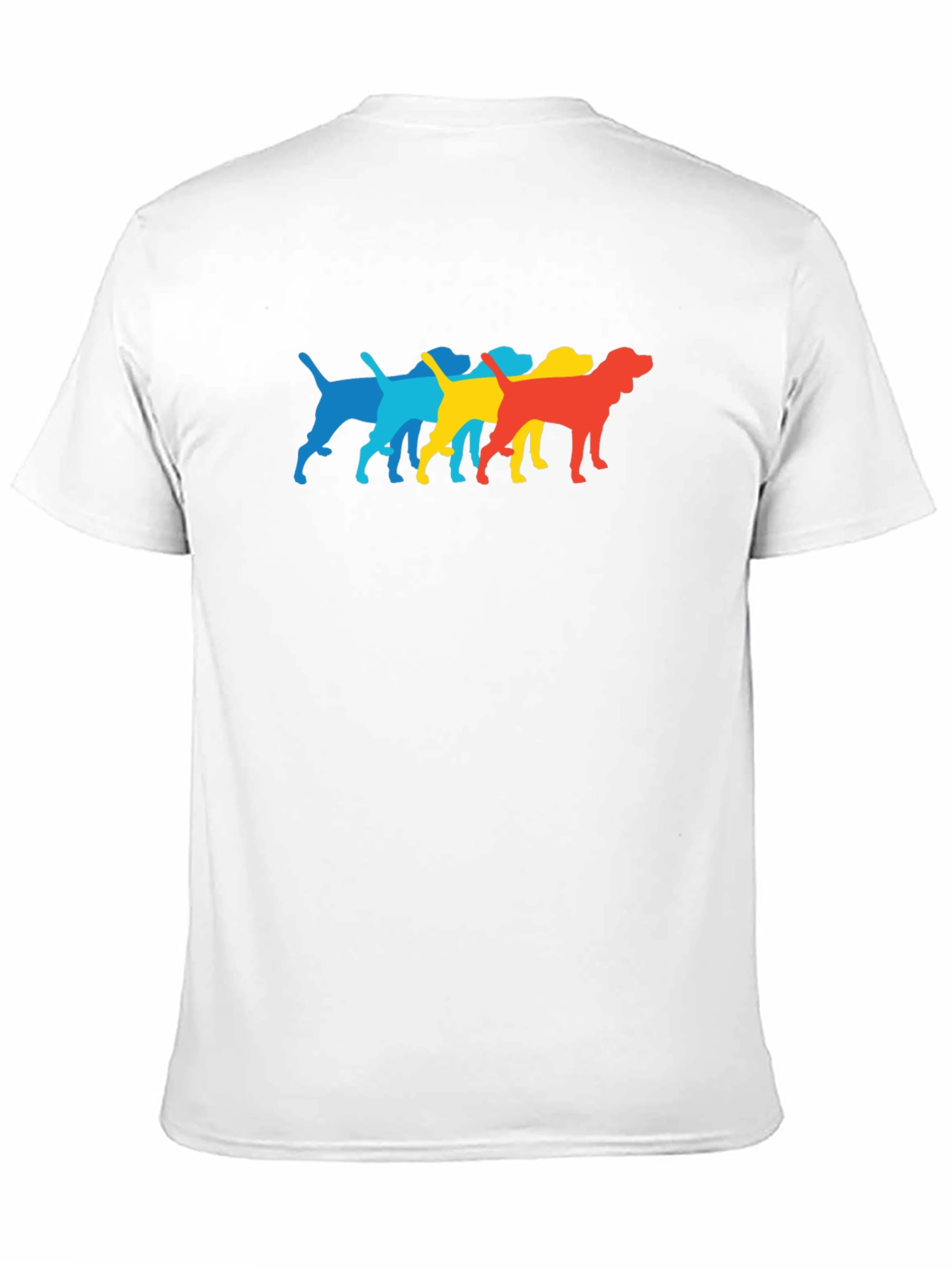 Retro Dog Breed Graphic Print Crew Neck T-Shirt