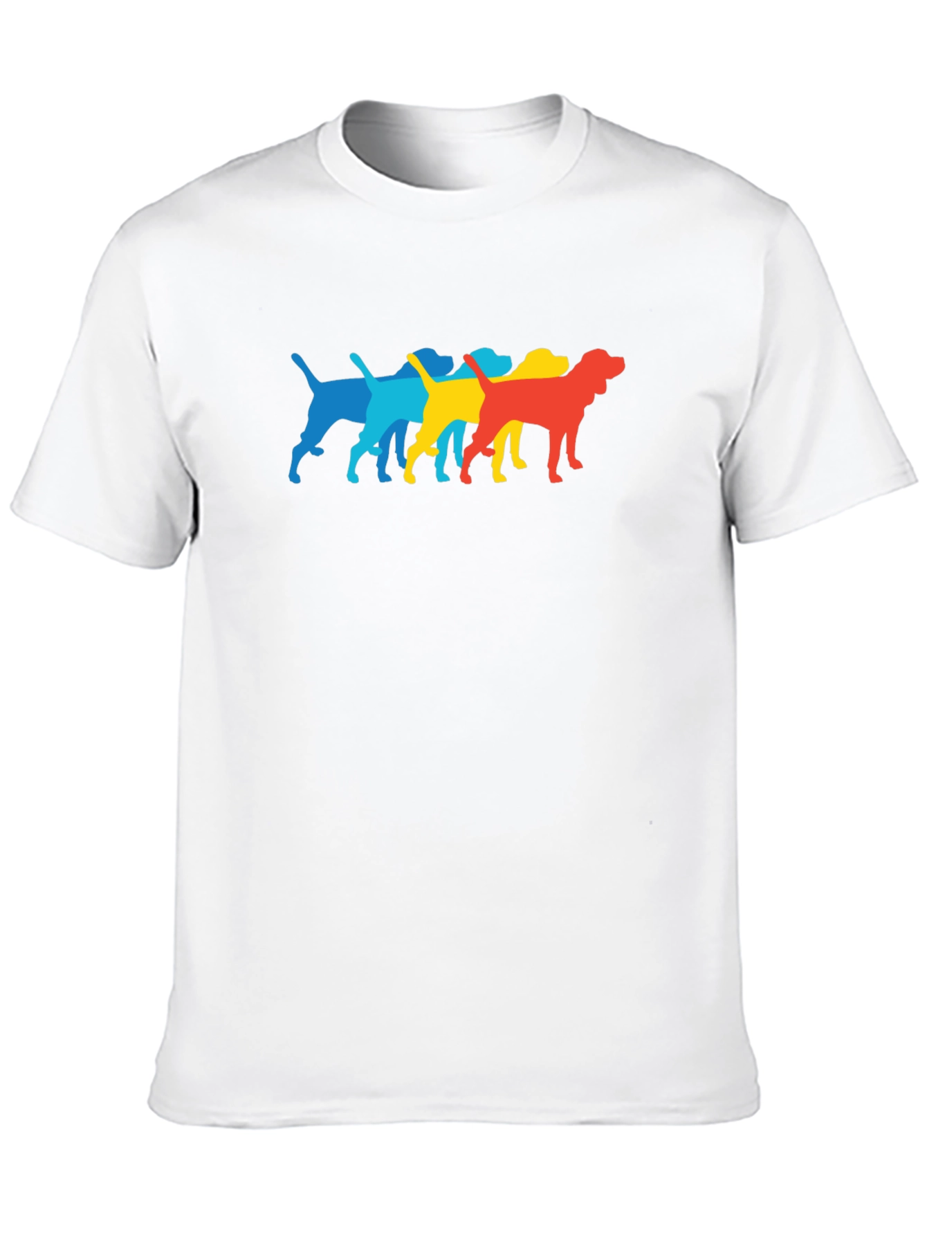Retro Dog Breed Graphic Print Crew Neck T-Shirt