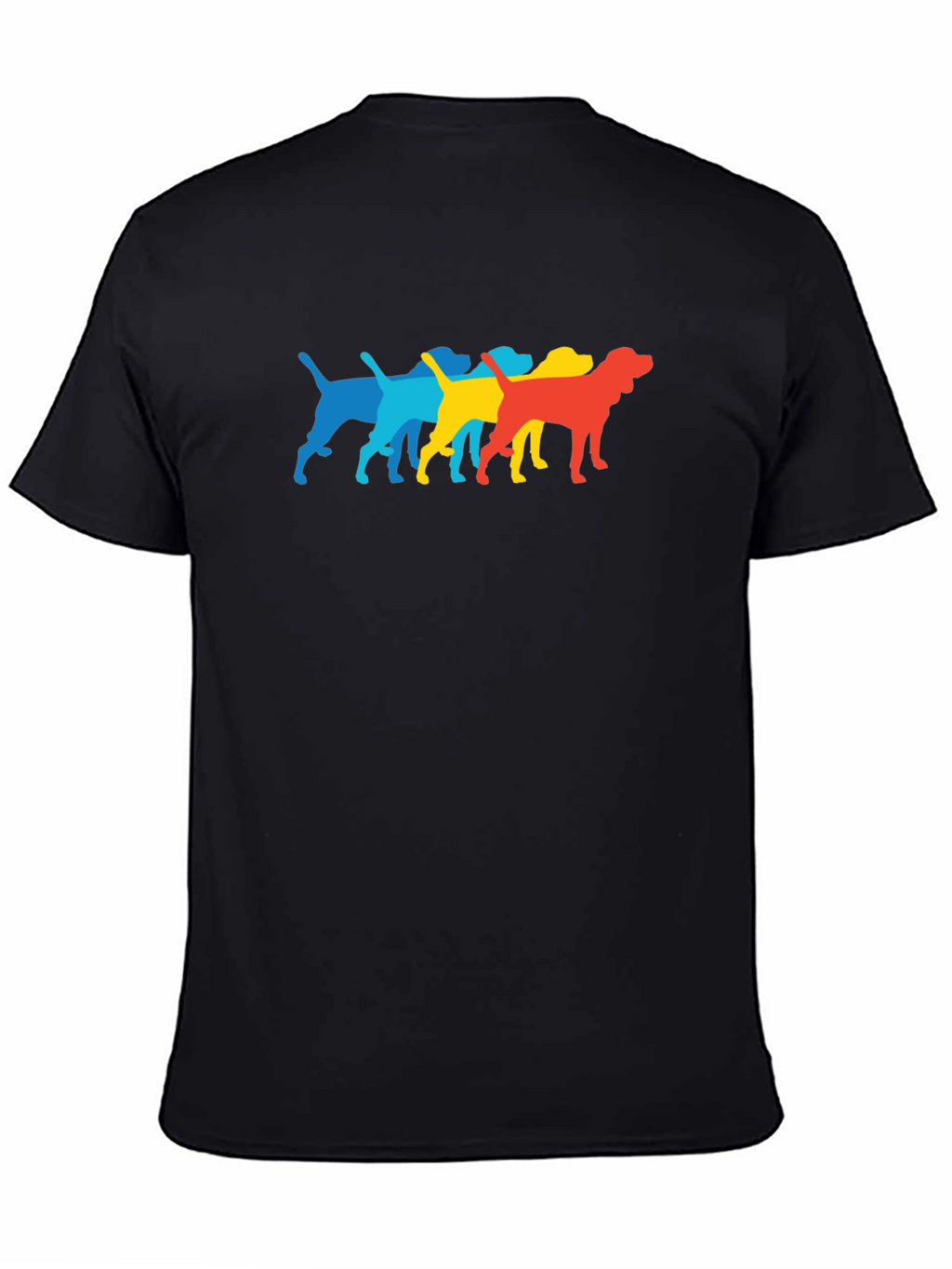 Retro Dog Breed Graphic Print Crew Neck T-Shirt