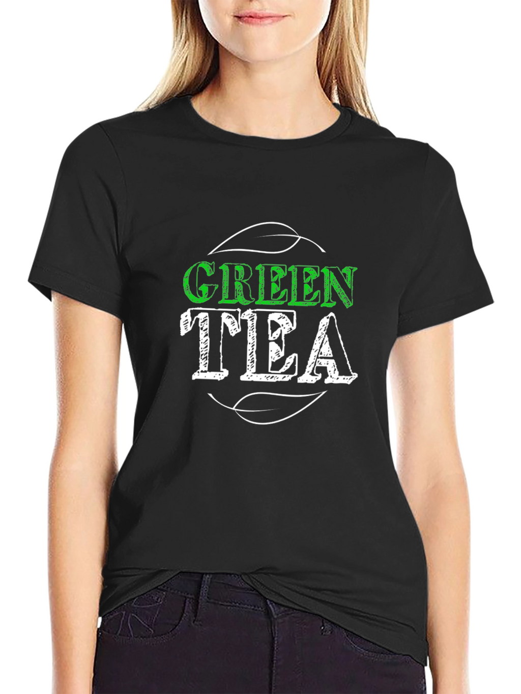 Green Tea Graphic Tee - Trendy Casual Shirt