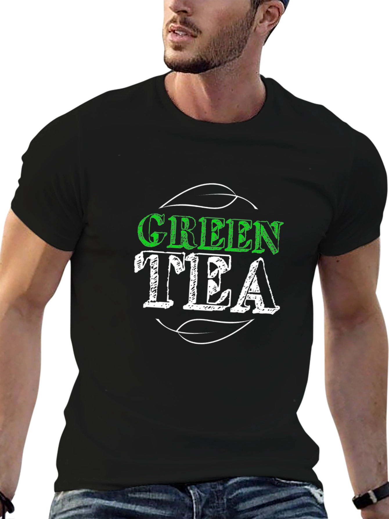 Green Tea Graphic Tee - Trendy Casual Shirt