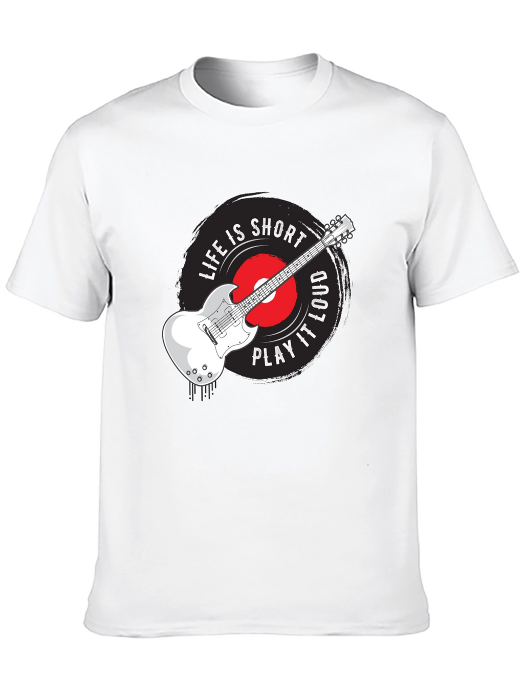 Life Is Short Play It Loud Guitar T-Shirt