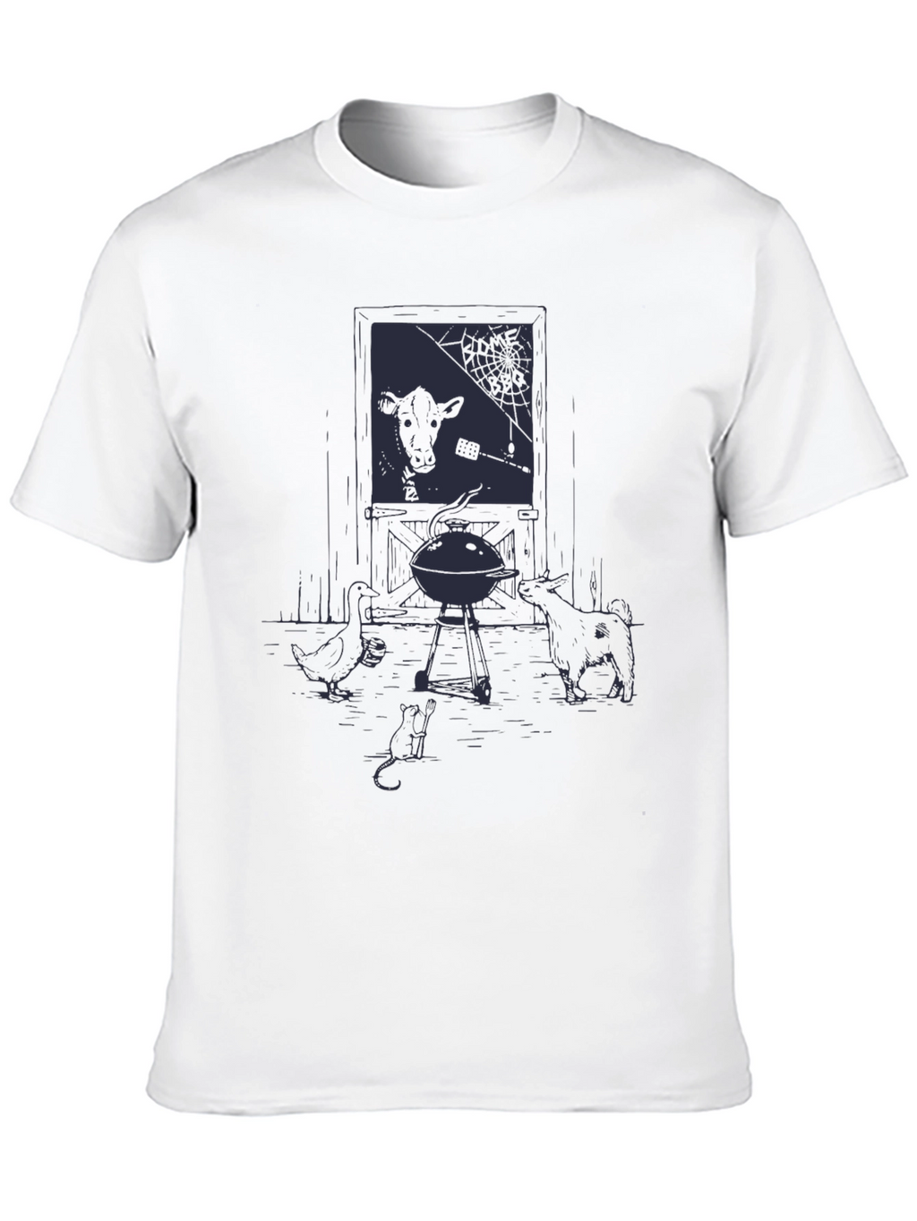 Black Graphic Tee - Backyard BBQ Design