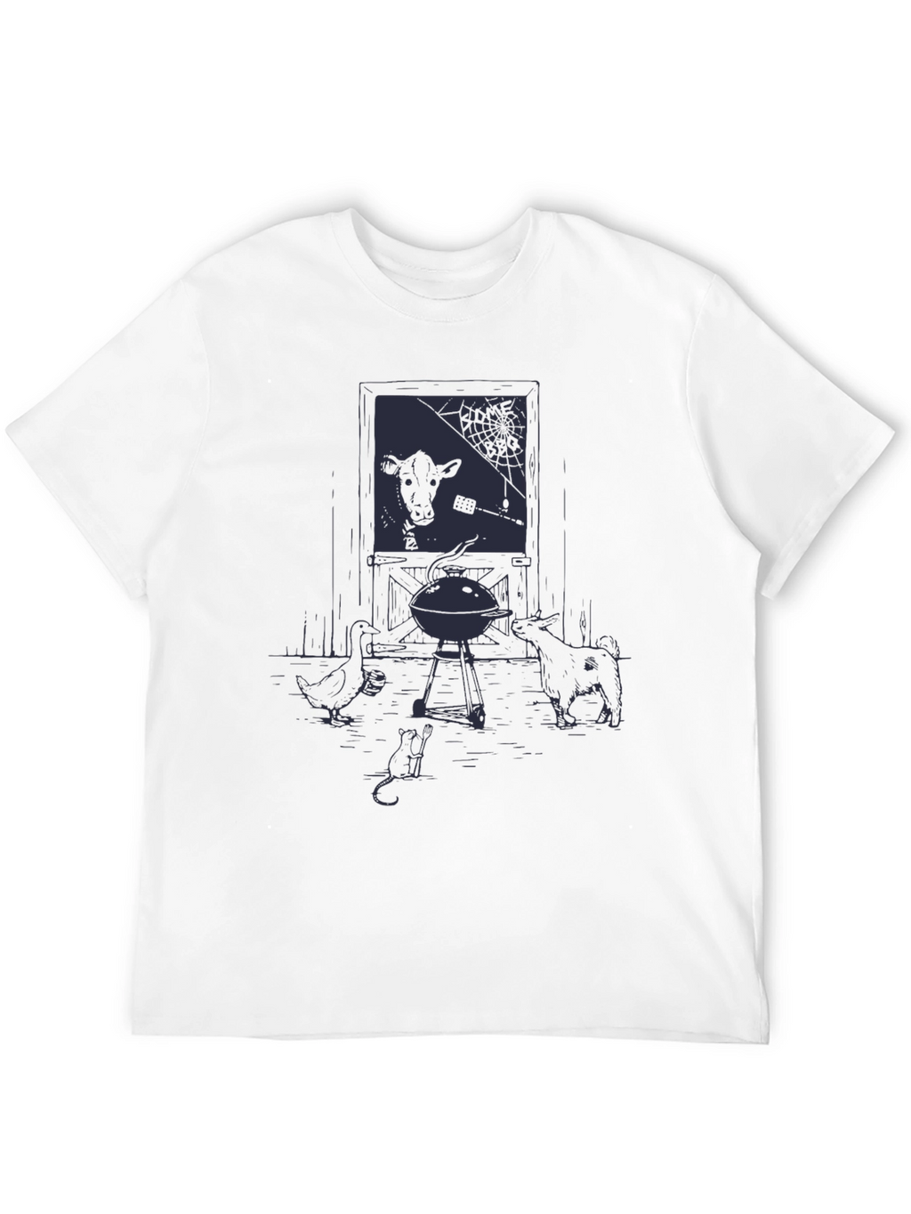 Black Graphic Tee - Backyard BBQ Design
