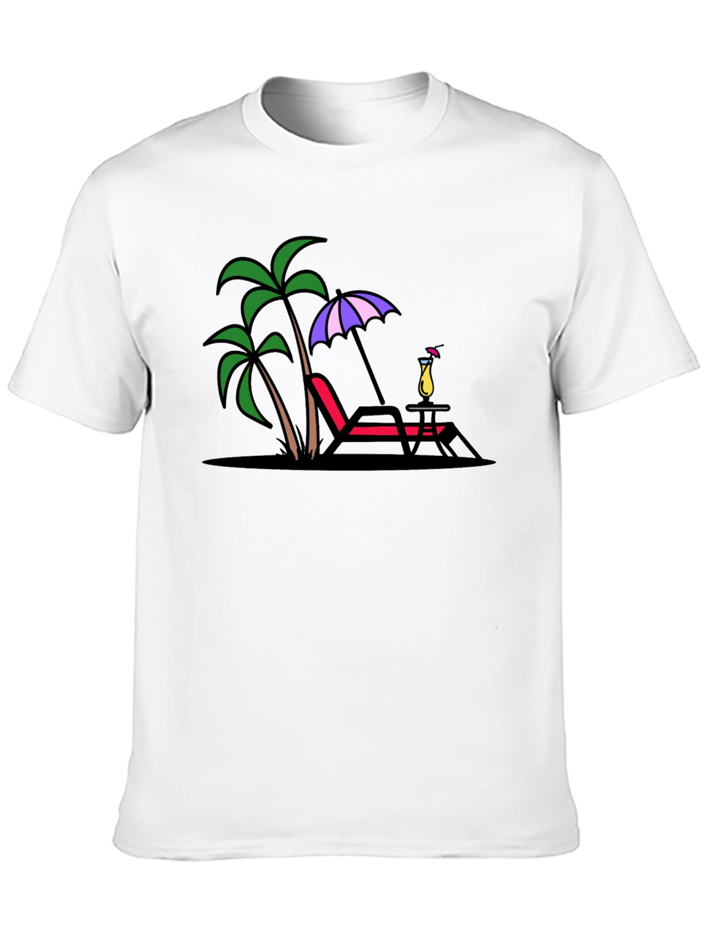 Relaxing Beach Scene Graphic T-Shirt
