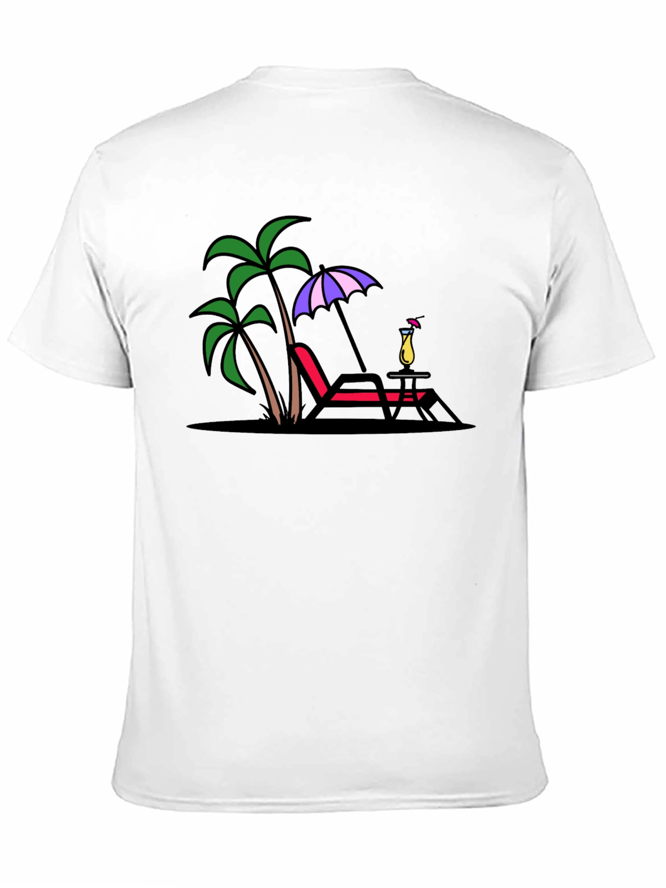 Relaxing Beach Scene Graphic T-Shirt