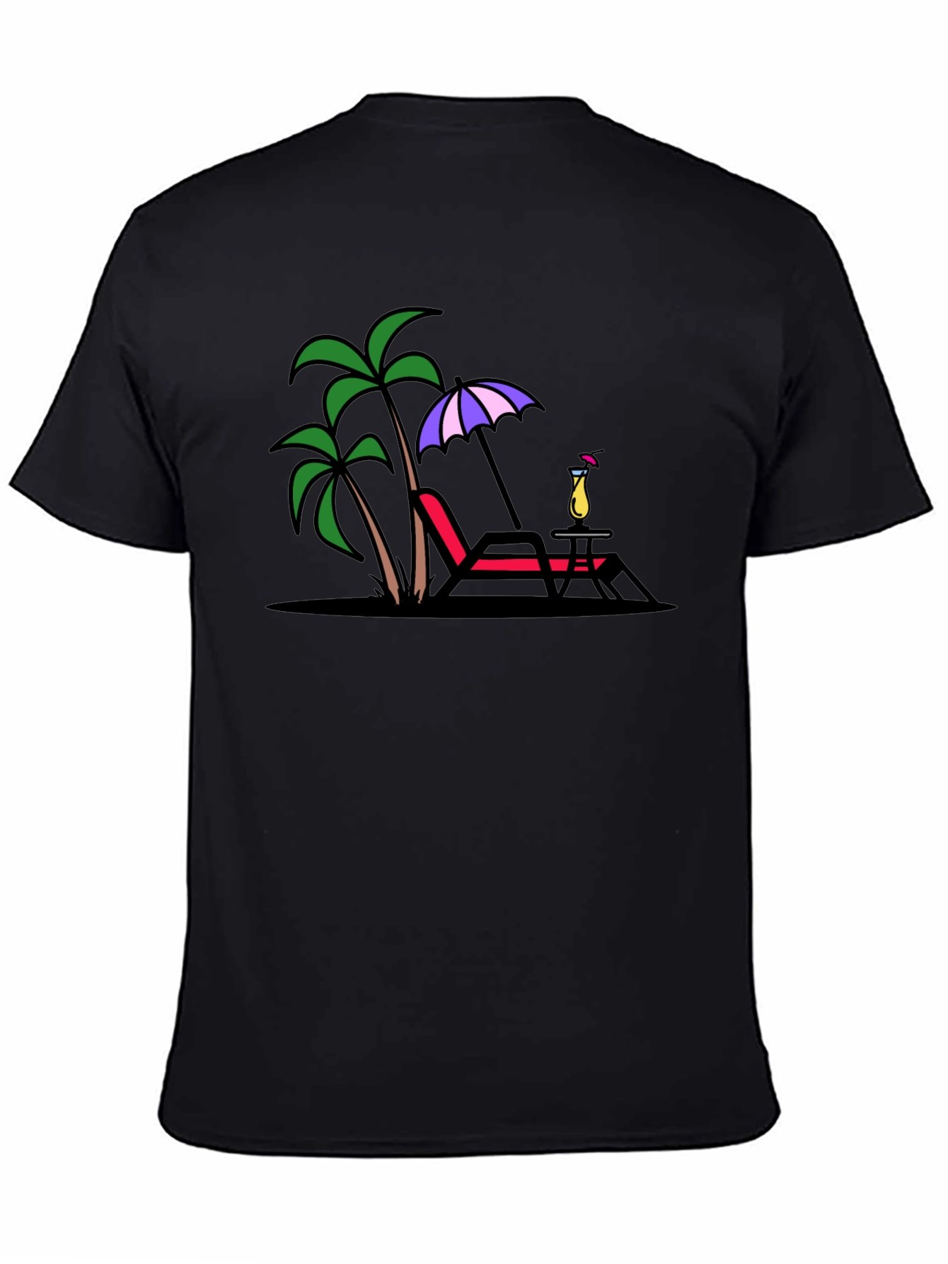 Relaxing Beach Scene Graphic T-Shirt
