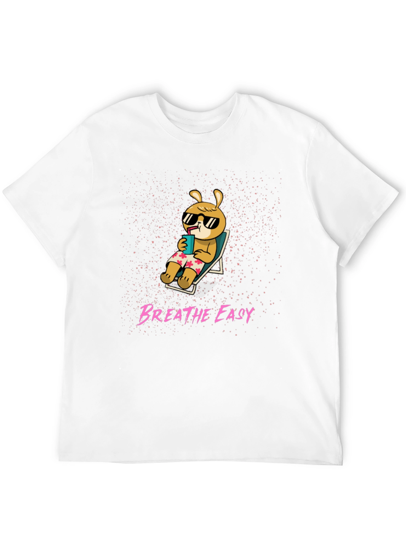 Breathe Easy Cartoon Bunny T-Shirt