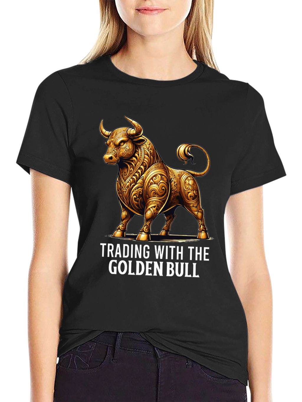 Golden Bull Trading T-Shirt - Stylish Investment Apparel