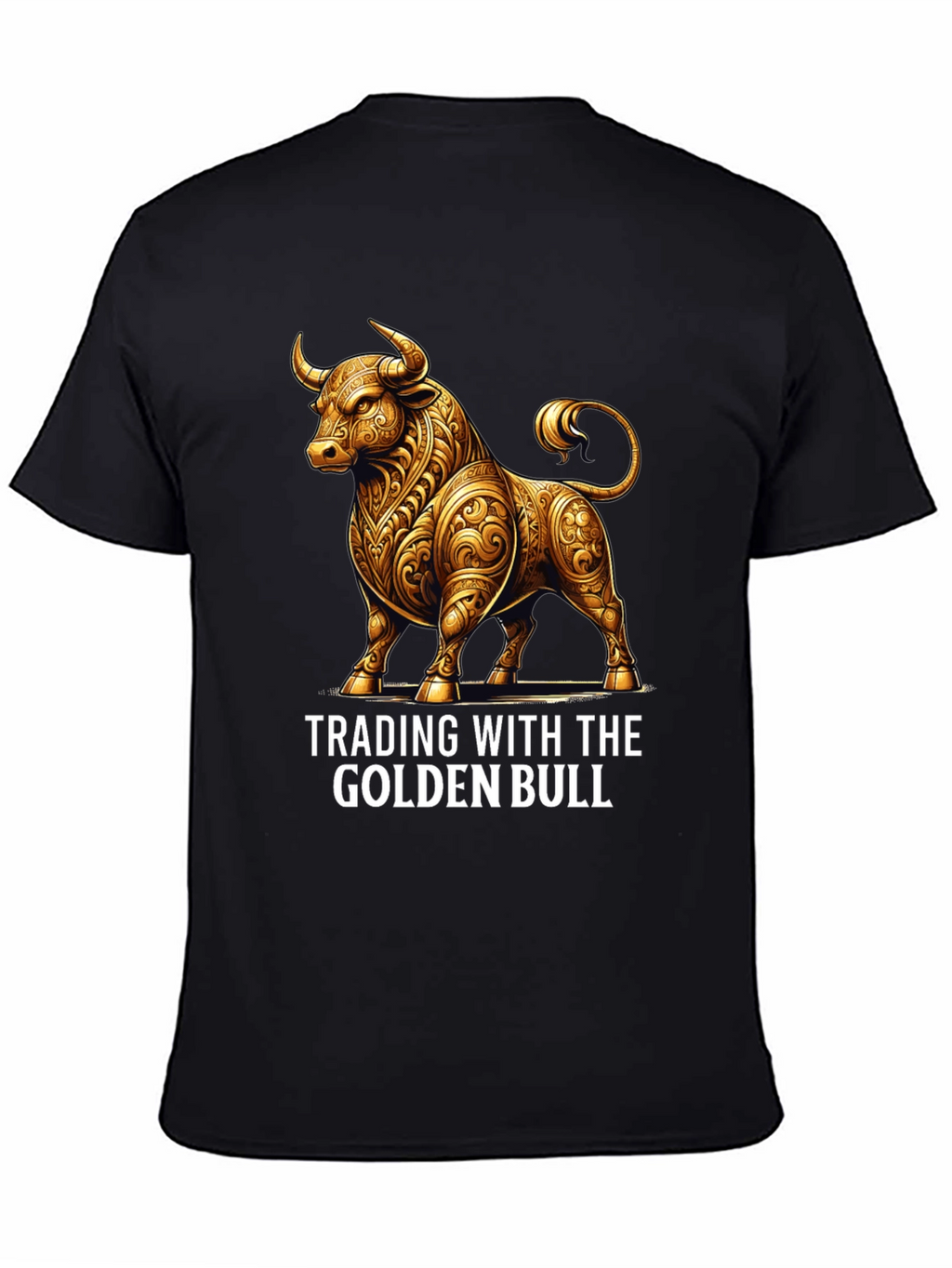 Golden Bull Trading T-Shirt - Stylish Investment Apparel