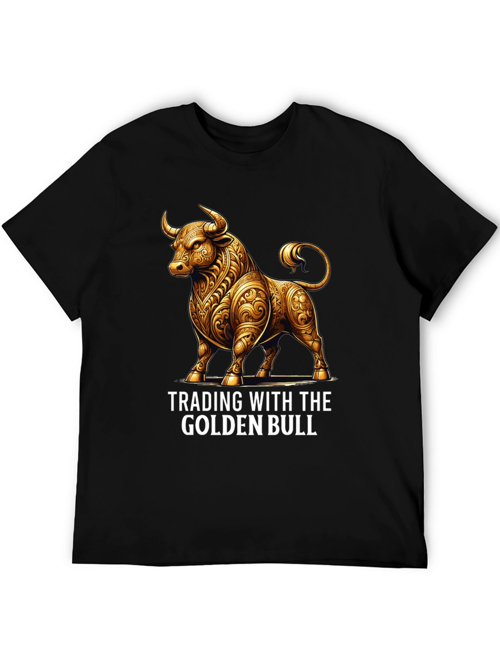 Golden Bull Trading T-Shirt - Stylish Investment Apparel