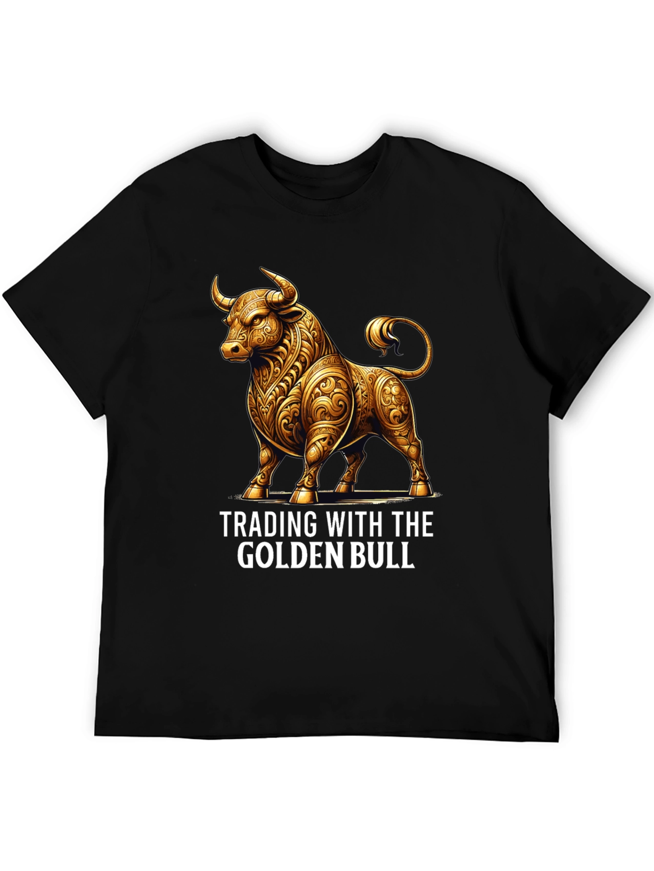 Golden Bull Trading T-Shirt - Stylish Investment Apparel