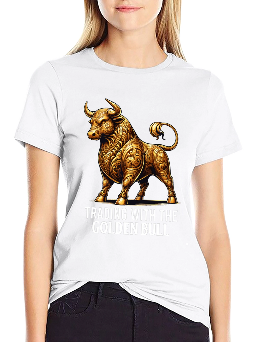 Golden Bull Trading T-Shirt - Stylish Investment Apparel